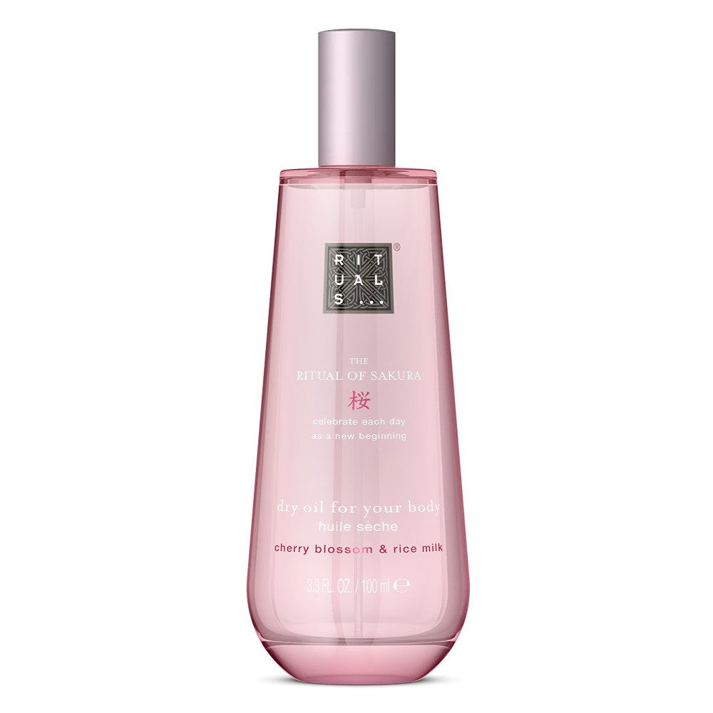 Rituals Körperöl The Ritual of Sakura Körperöl 100 ml, Trockenöl mit Kirschblüte & Reis‑Milch, 100 ml, 96 % Natur