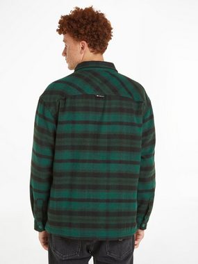 Tommy Jeans Fleecehemd TJM FLEECE LINED CHECK SHIRT EXT mit Streifenmuster