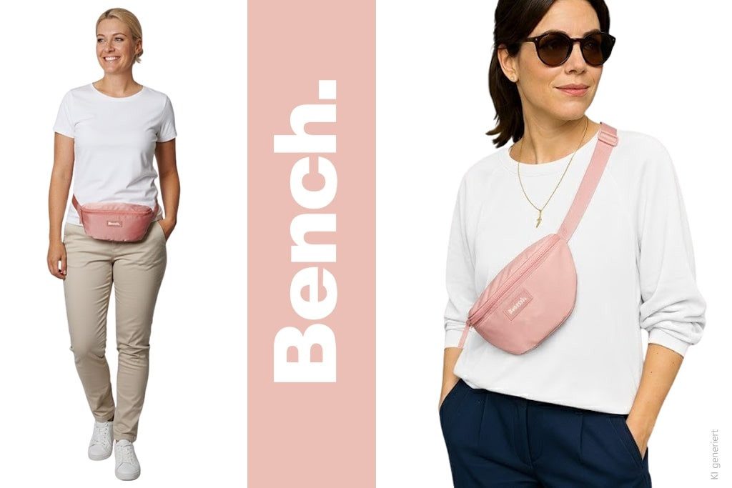 Bench. Bauchtasche Crossbag Hüfttasche Crossover Handtasche Tasche, Wimmerl klein Festivaltasche Handtasche Nova 64217 + Schlüsseletui
