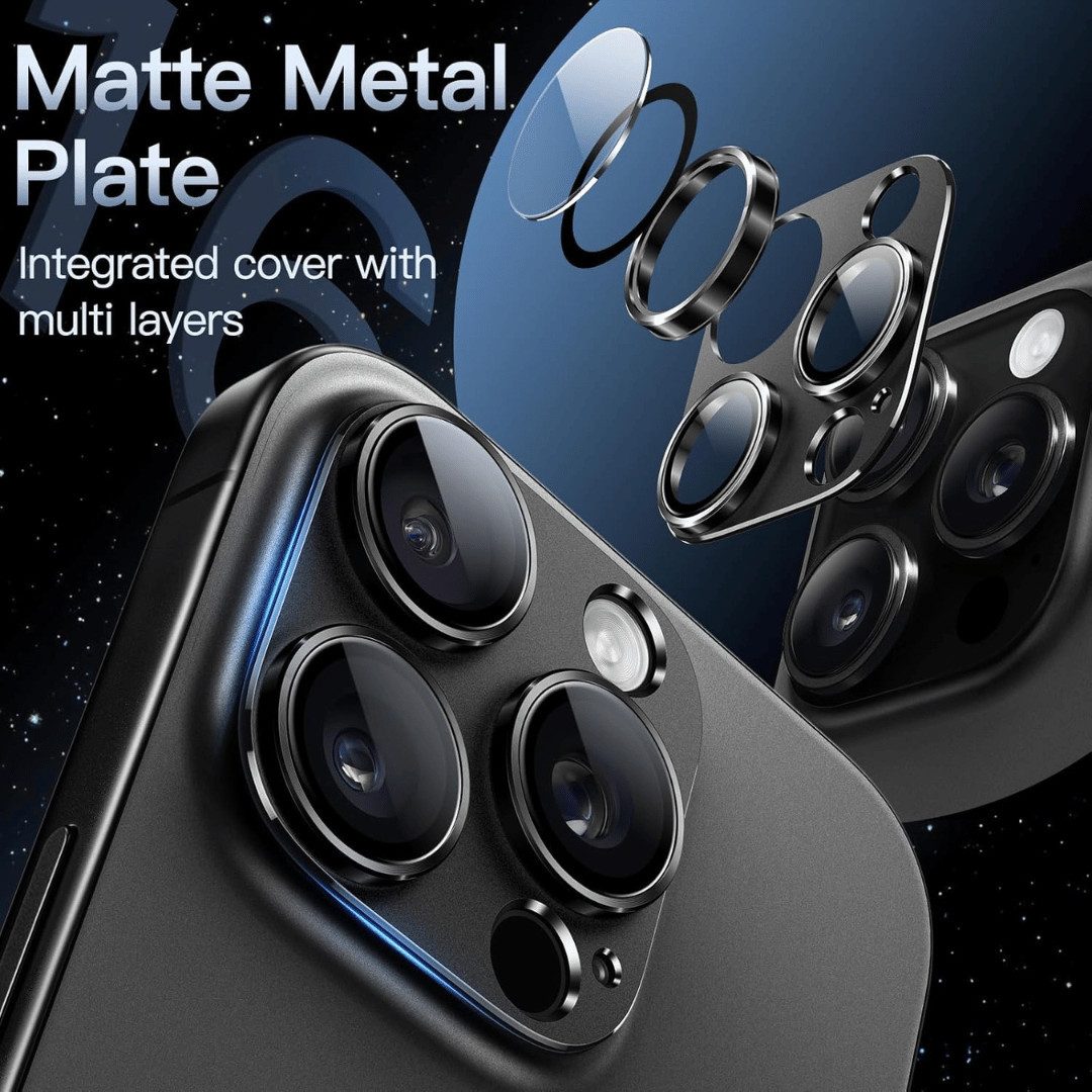 SmartUP Kameraschutzglas für iPhone 16 Pro / 16 Pro Max Titan Kameraglas Panzerglas Panzerfolie für iPhone 16 Pro / iPhone 16 Pro Max