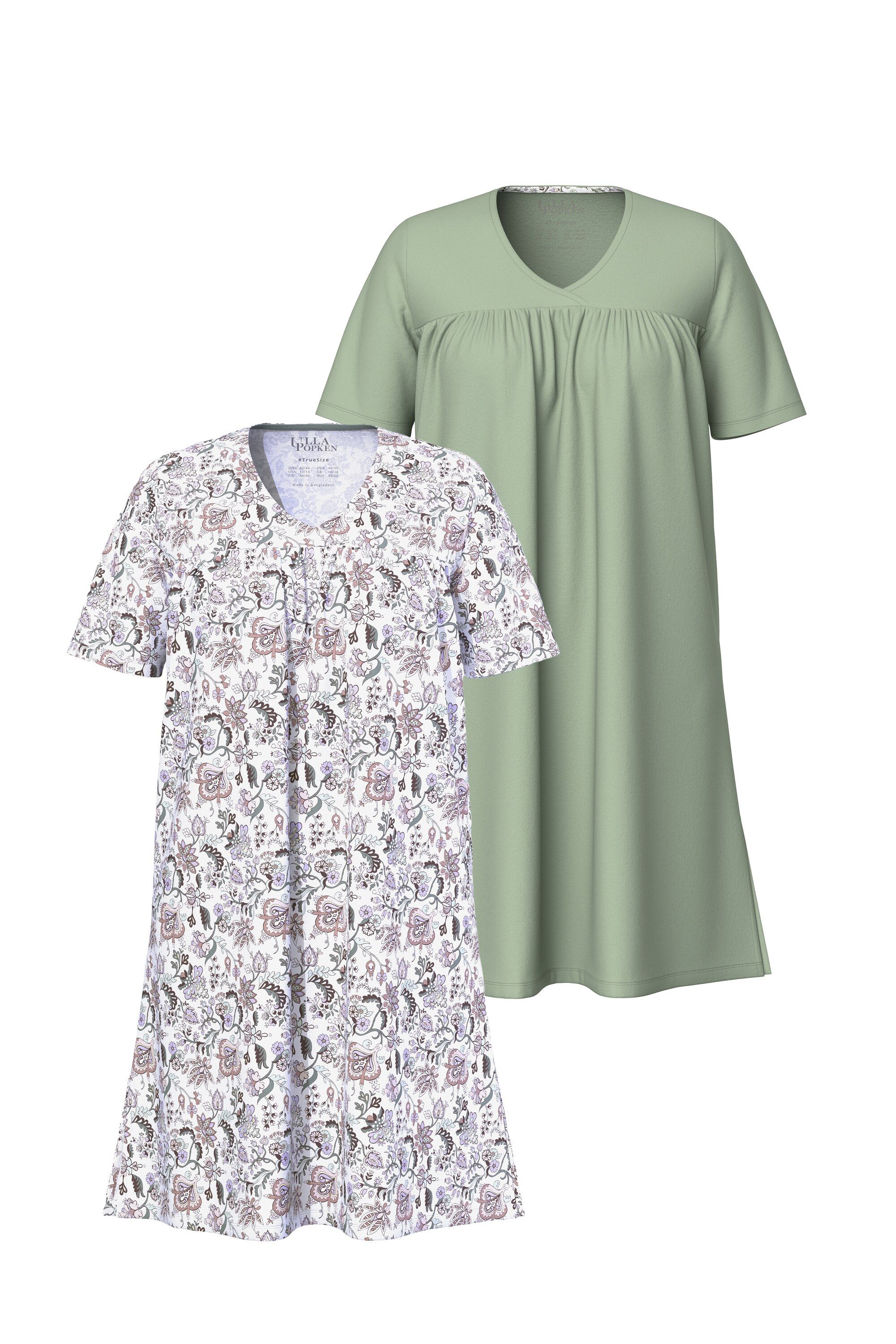 Ulla Popken Bigshirt Bigshirts 2er-Pack Blüten günstig online kaufen