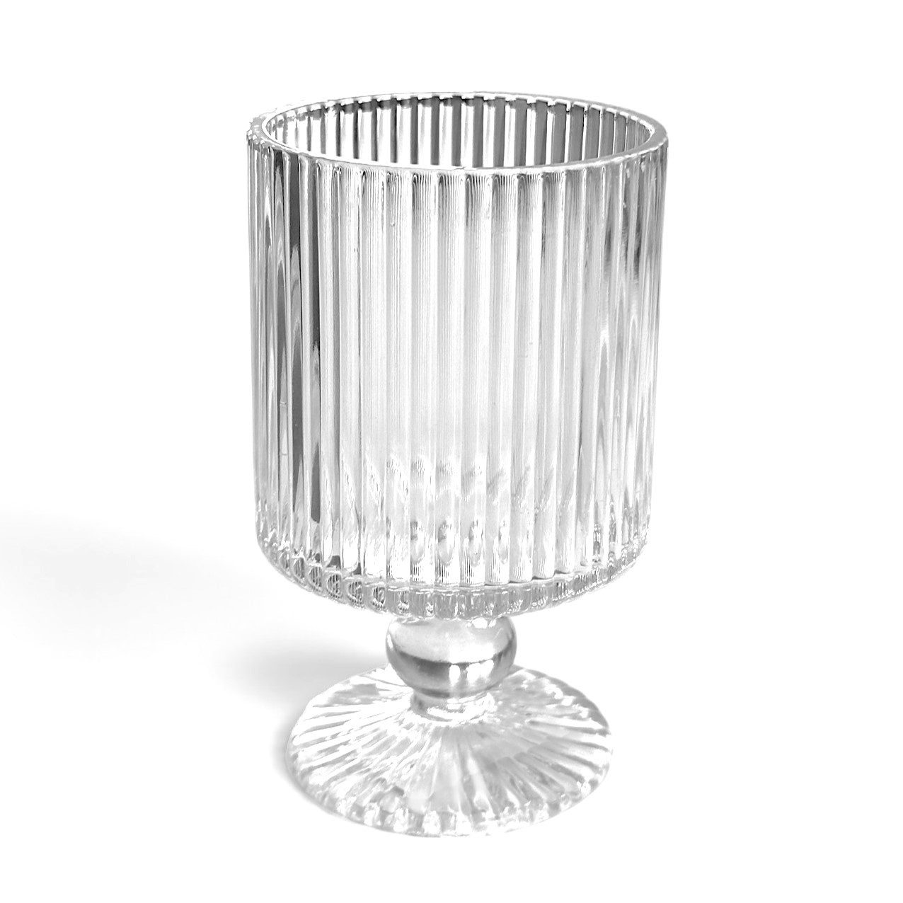 Sandra Rich Teelichthalter Teelichthalter "Kelch" Ø7 x 12cm. Windlicht Teelichtglas Kerzenglas