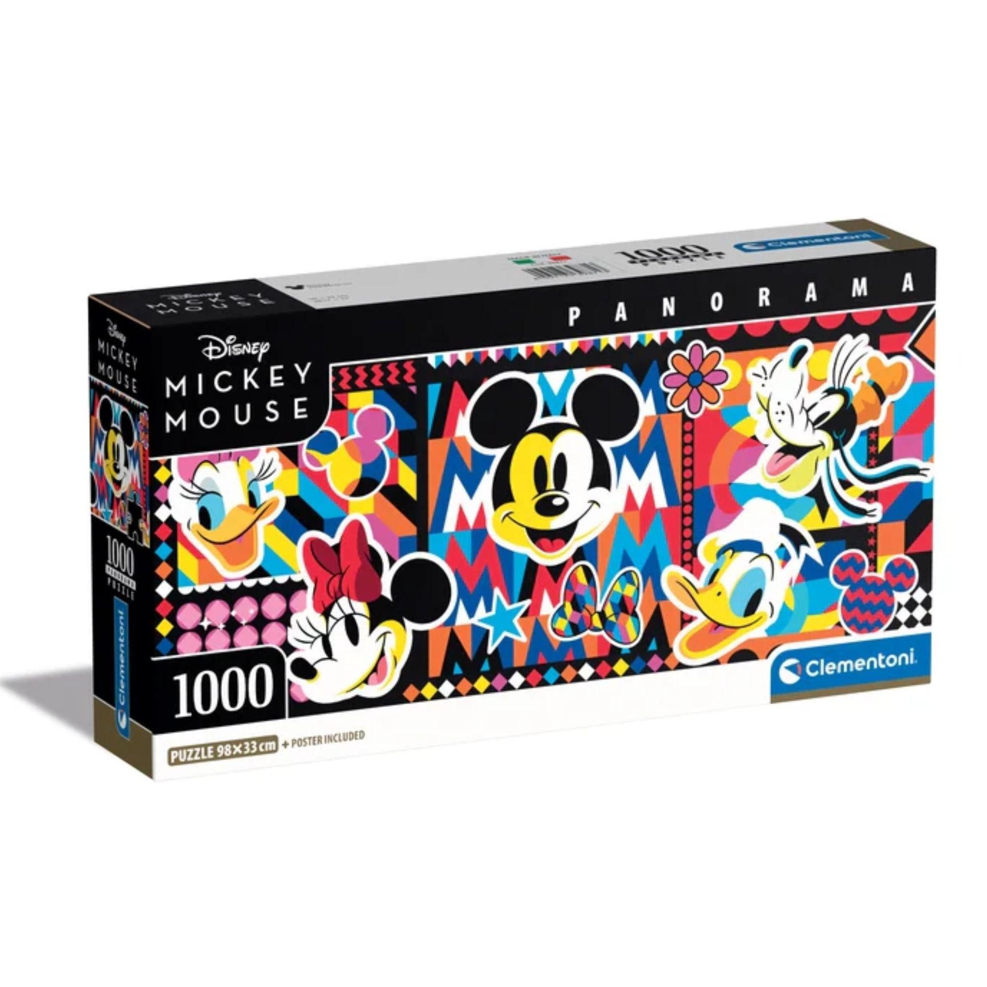 Clementoni® Puzzle Mickey & Friends Panorama (1000 Teile) - Disney, 1000 Puzzleteile