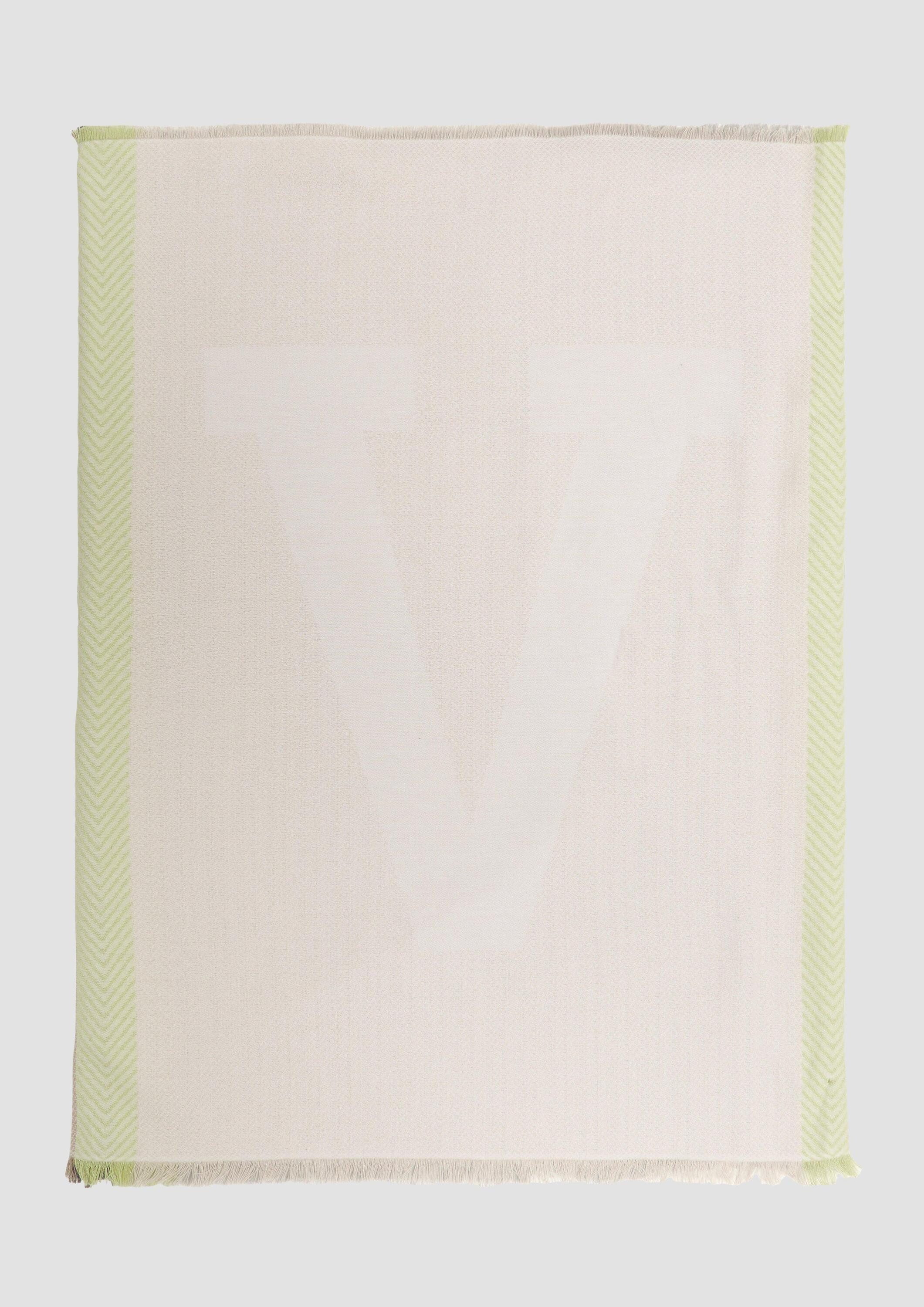 s.Oliver Schal Tuch, Jacquard-Tuch mit Love-Schriftzug