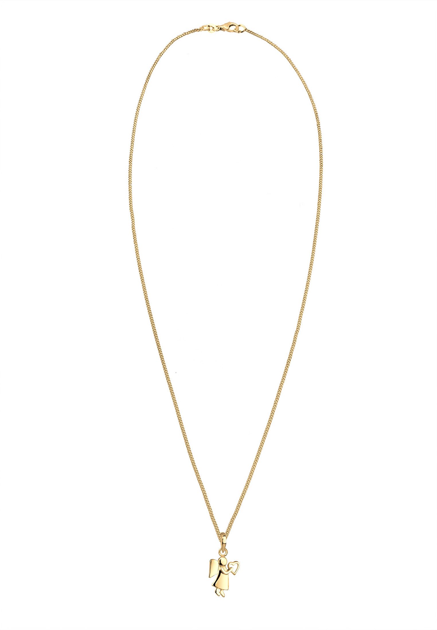 Elli Kette mit Anhänger Engel Herz Glücksbringer Symbol Schmuck Geschenk 925 Silber, Engel
