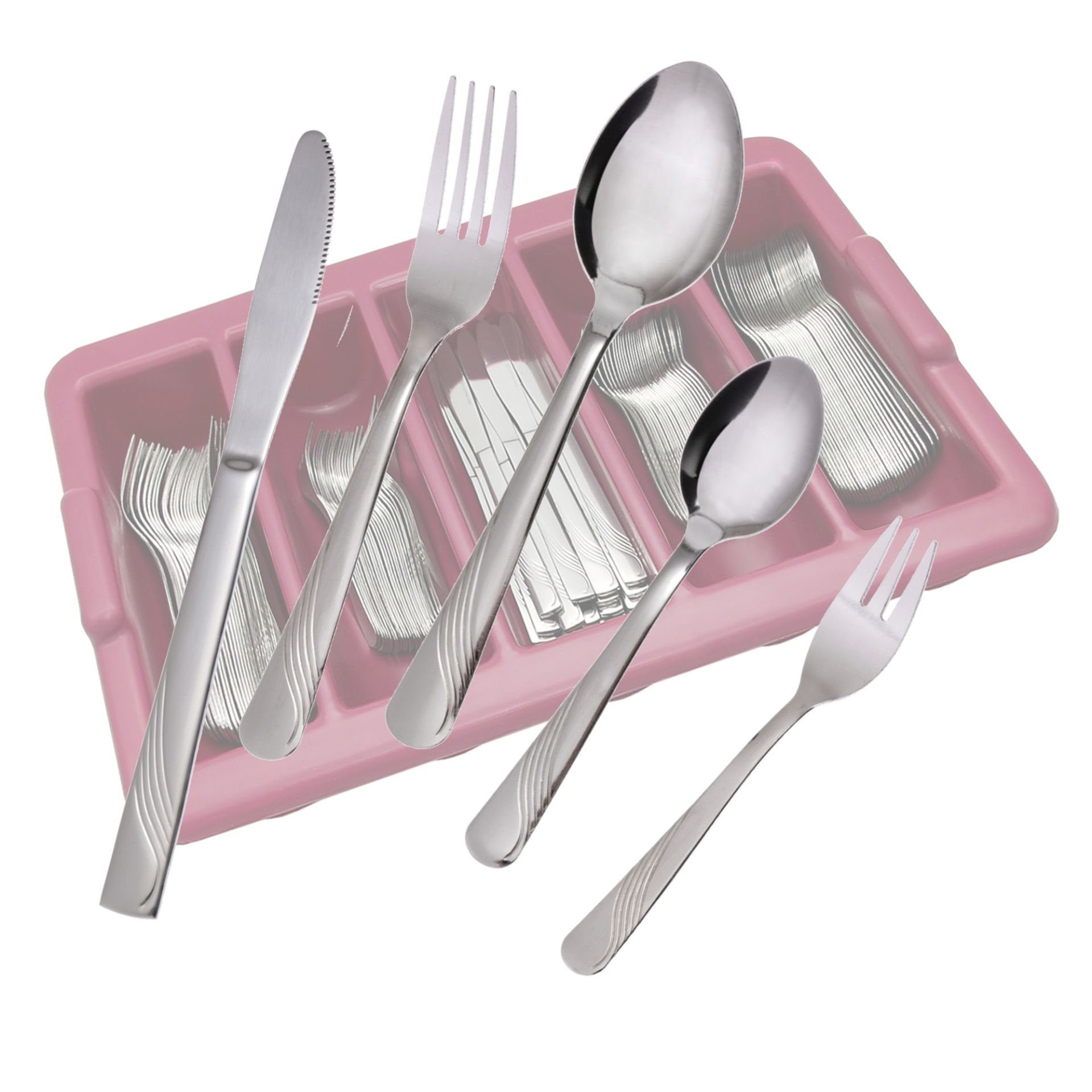 GRÄWE Besteck-Set Besteckkasten RÜGEN, 155-teilig, Edelstahl, für 30 Personen, 30 Personen, Menübesteck, Kaffeelöffel und Kuchengabeln für 30 Personen