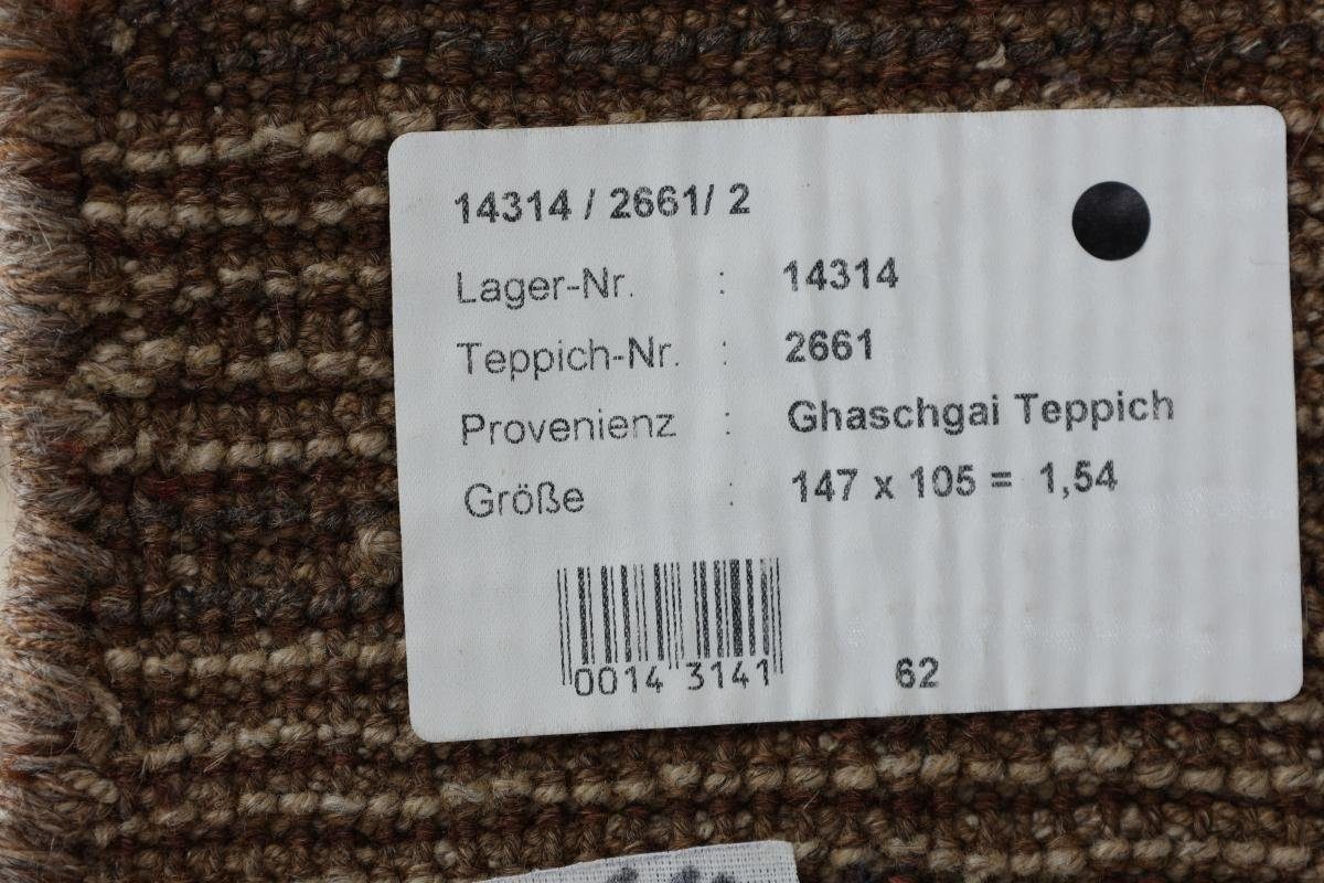 18 105x147 Gabbeh Handgeknüpfter mm Trading, Nain Höhe: Alt rechteckig, Orientteppich Moderner, Perser Ghashghai