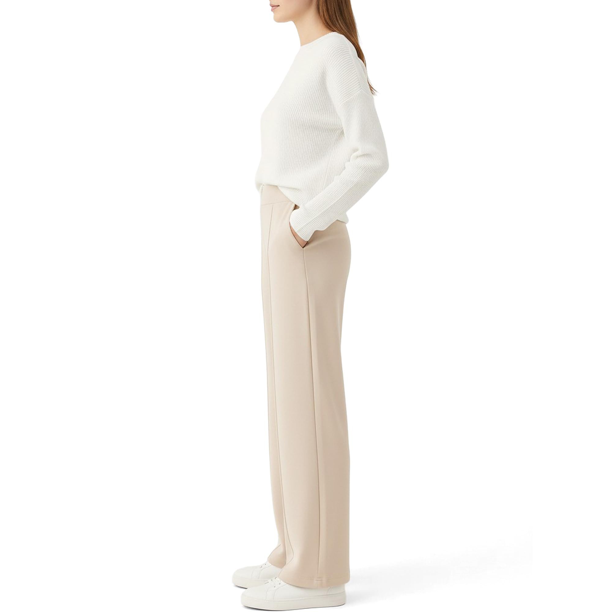 Smith & Solo Jogginghose Damen, Viskose Hose, Schlupfhose Elegant Freizeithose Knitterfrei, Bügelfalte, Komfortbund, Soft Touch, Formstabil