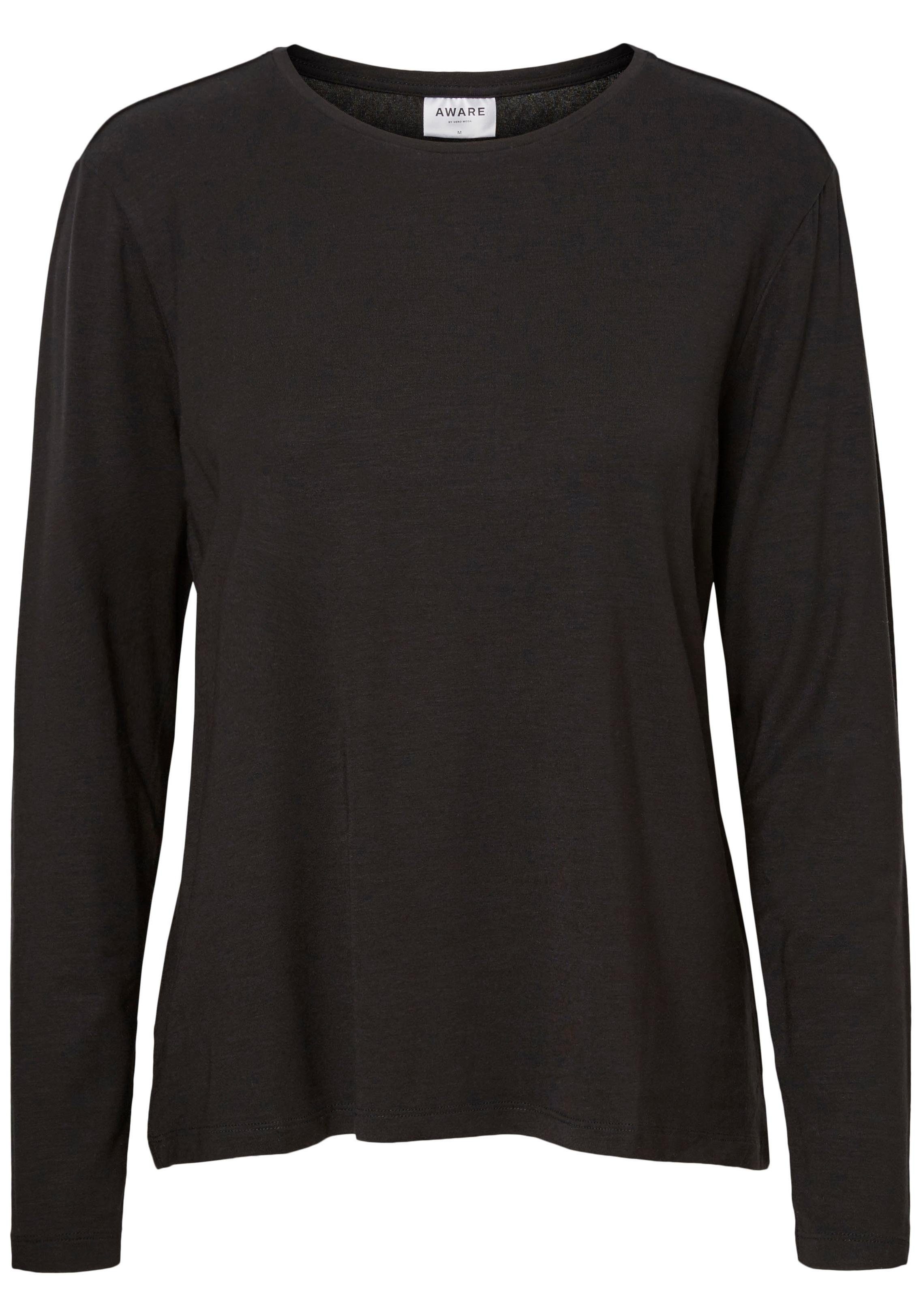 Vero Moda Damen Langarmshirt mit Spitze Damenshirt Langarm Shirt Damenoberteil