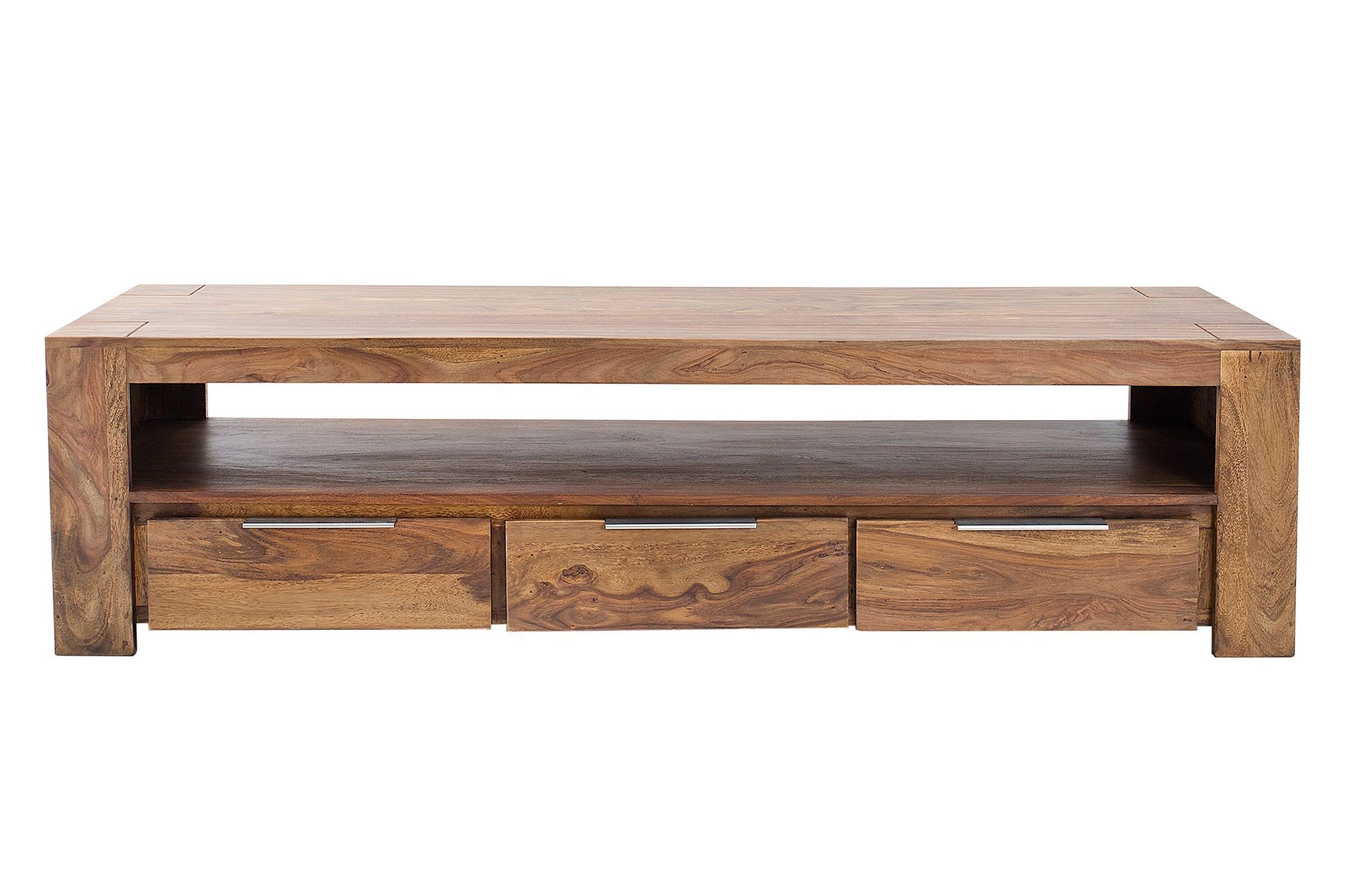 Licht-Erlebnisse TV-Board MAKASSAR, Holz 170 cm breit 3 Schubladen großes Fach