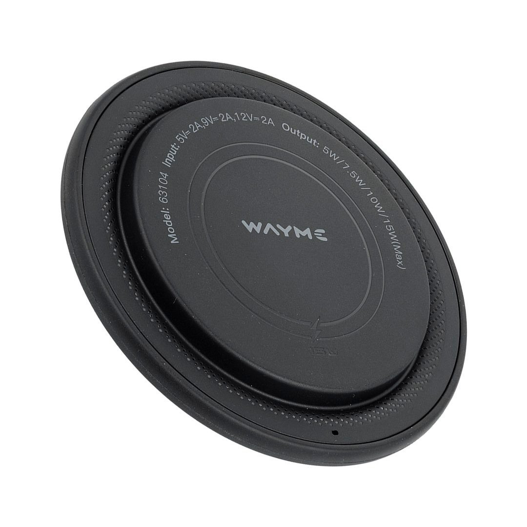 WAYME WAYME Kabelloses Ladegerät 15W mit USB-C-Buchse + Netzkabel Wireless Charger (1-tlg., WAYME Kabelloses Ladegerät 15W mit USB-C-Buchse + Netzkabel)