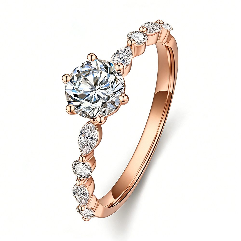 Sternvoll Diamantring Ranken Verlobungsring Gold, IGI