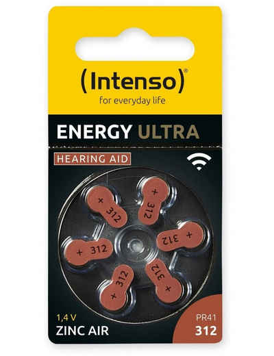 Intenso INTENSO Hörgeräte-Batterie Energy Ultra A 312, 6 Knopfzelle