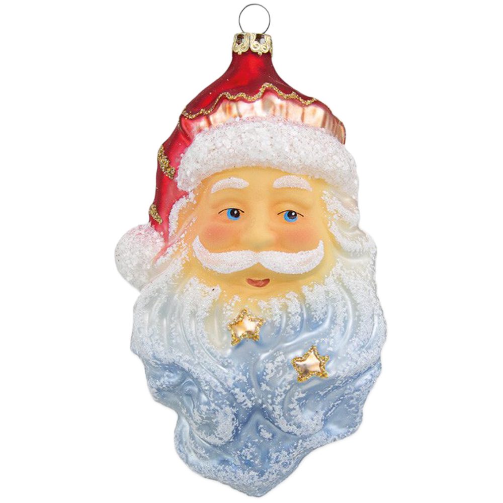 mundgeblasen, Thüringer Weihnachtsmann, handbemalt 13cm Glasdesign (1-tlg), Christbaumschmuck