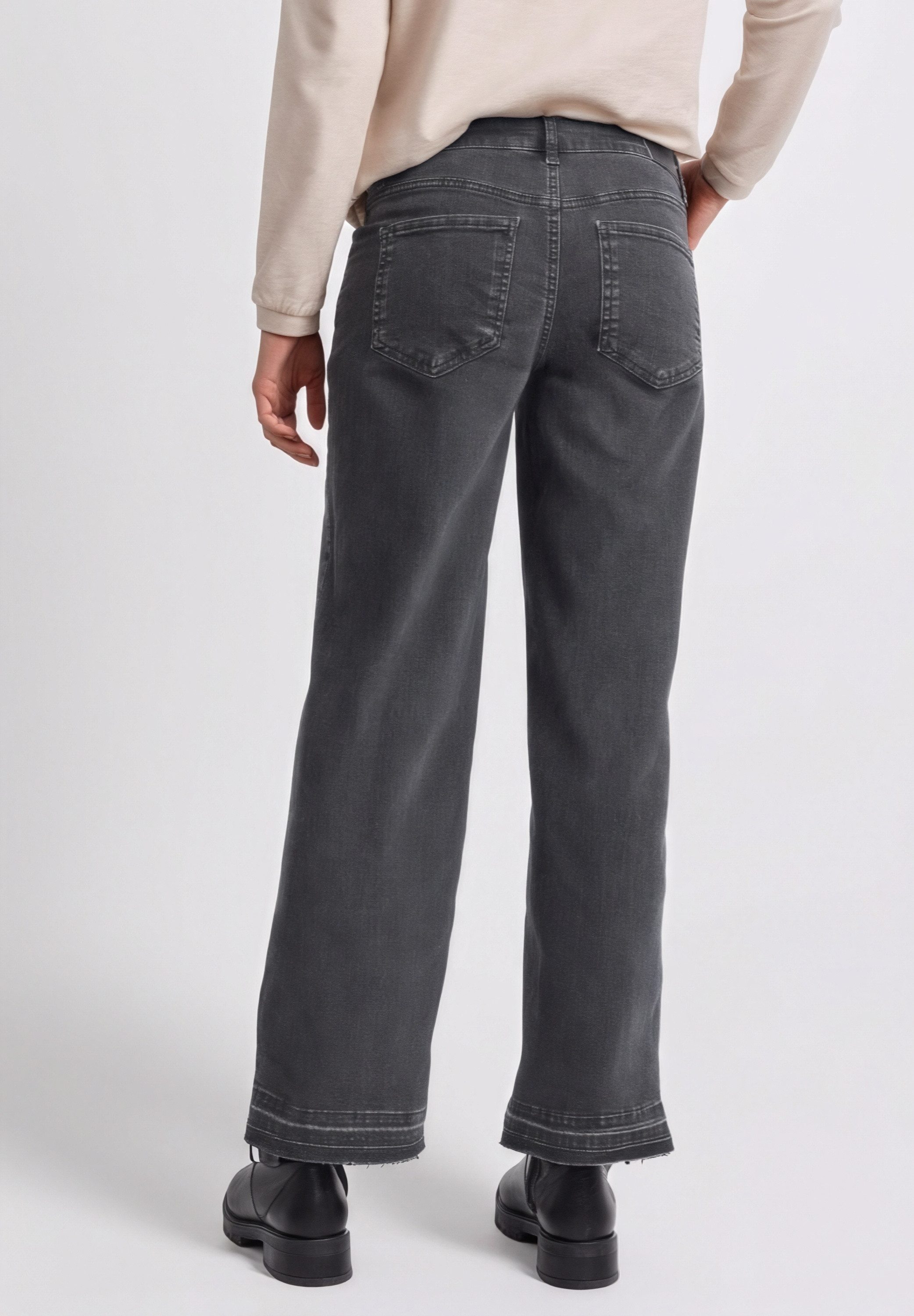 Street One Studio Jeans a sigaretta - schwarz/nero denim