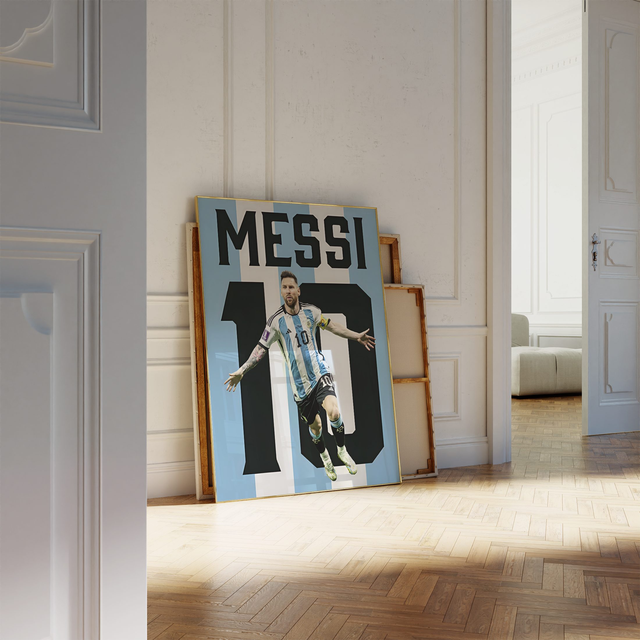 JUSTGOODMOOD Poster ® Lionel Messi 10 Argentinien· Fußball · ohne Rahmen