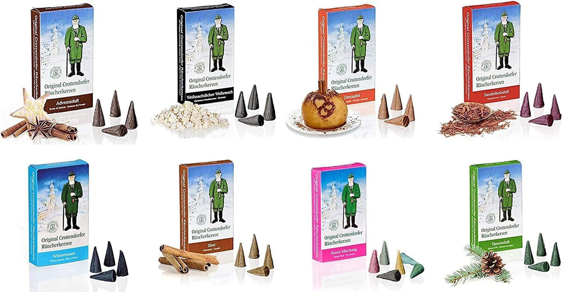 Crottendorfer Duftkerze 8 Päckchen Räucherkerzen- Adventsduft, Weihrauch, Z günstig online kaufen