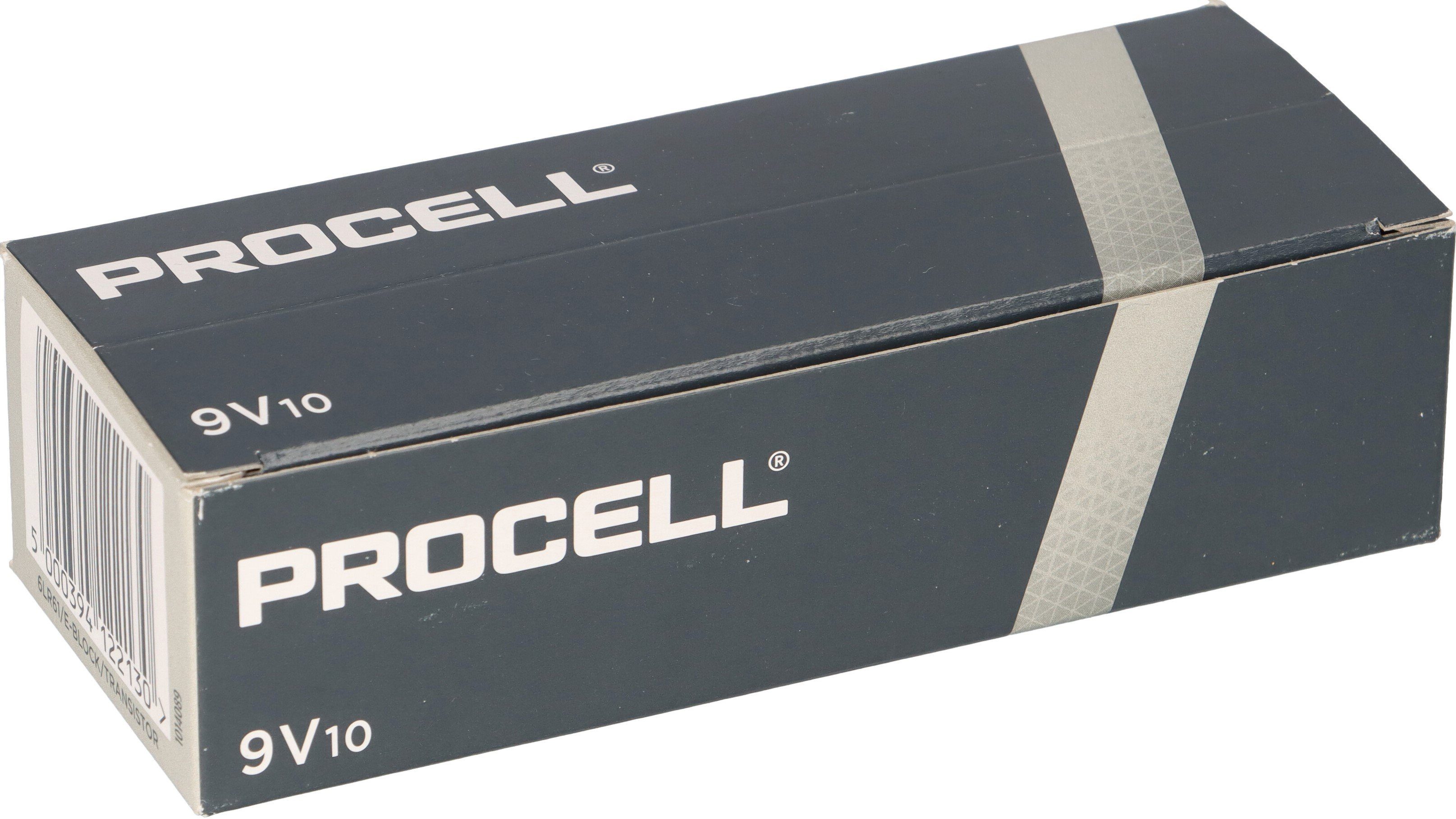 Duracell (10St) Originalkarton Batterie MN1604 Duracell Procell 10x 9V-Block