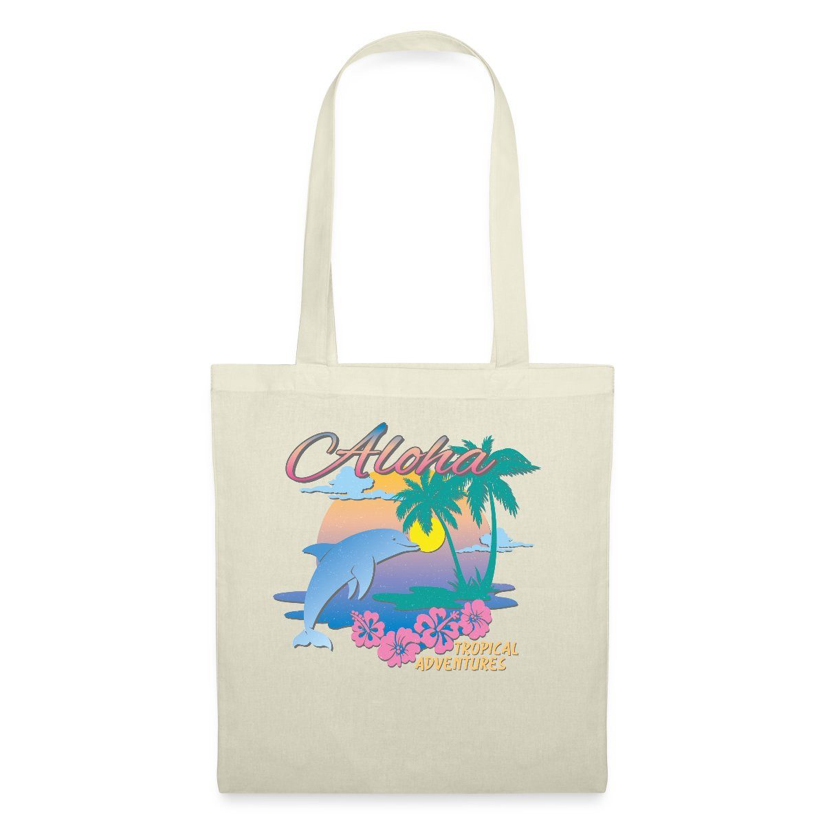 Spreadshirt Henkeltasche Sommer Urlaub Aloha Strand Palmen Trend Stoffbeutel (1-tlg)
