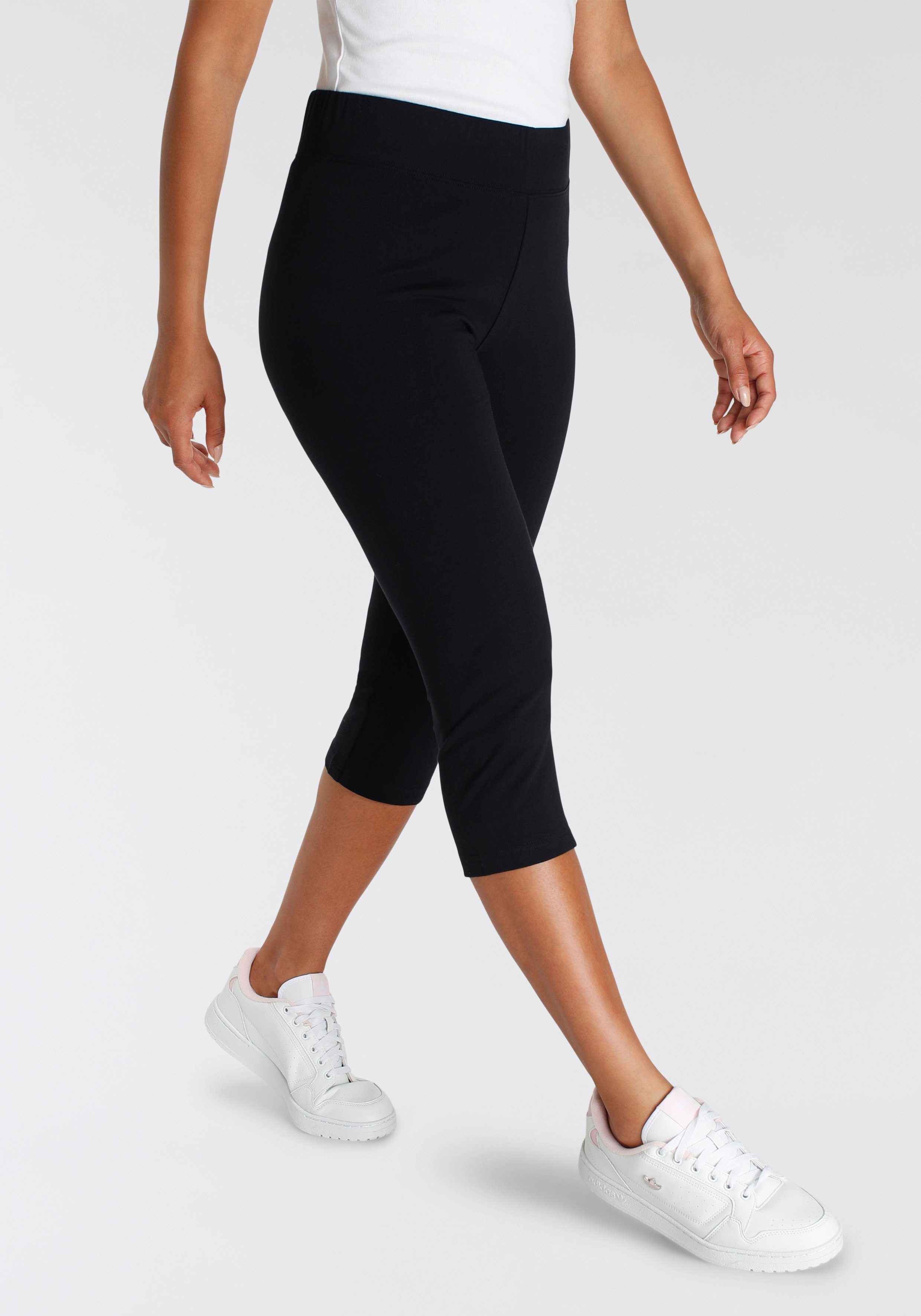 H.I.S Caprileggings (Packung, 2-tlg., 2er-Pack) Angenehmer Baumwollmix im praktischen 2er-Pack in 3/4-Länge