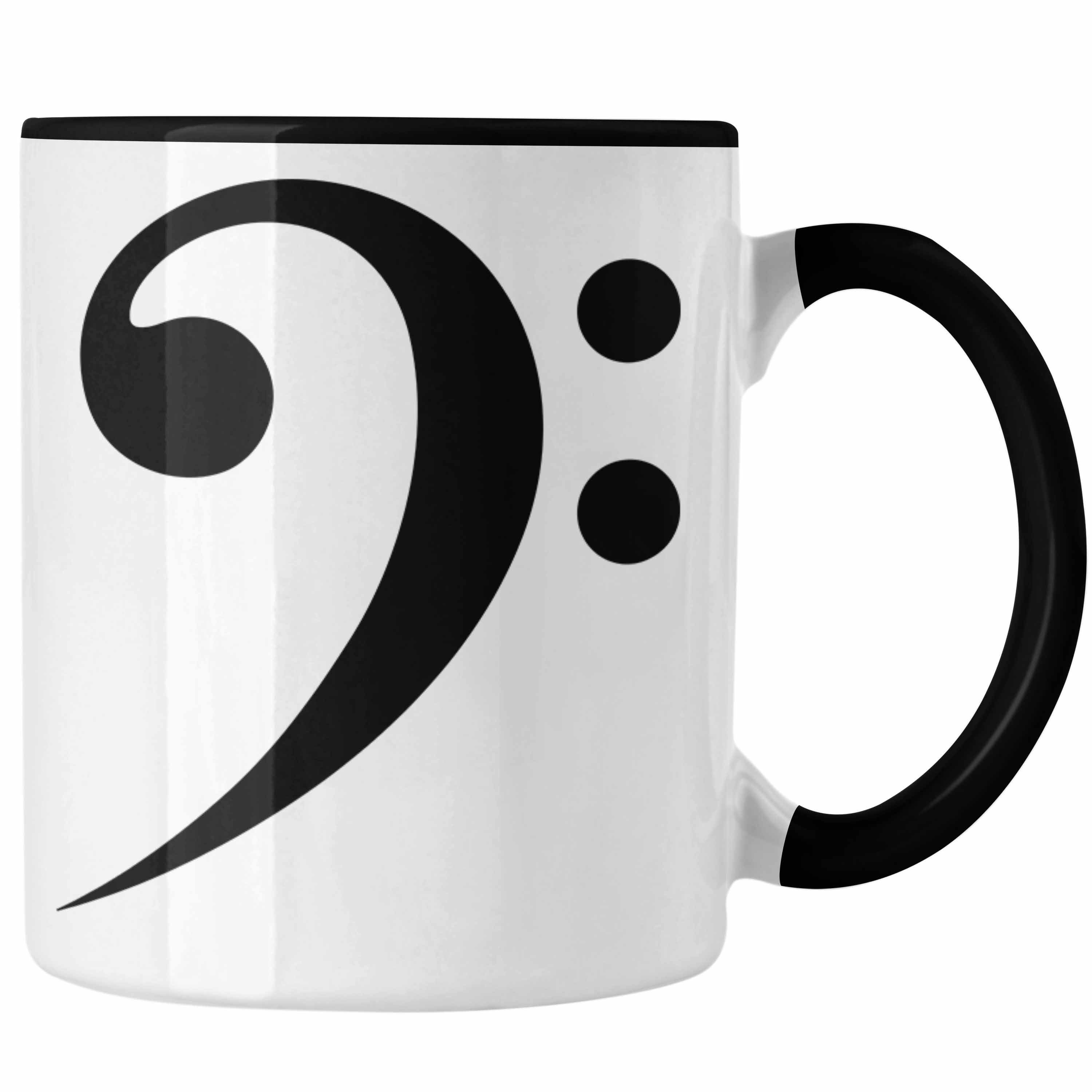 Trendation Tasse Bassist Tasse Geschenk Bass-Spieler Geschenkidee Kaffee-Becher Grafik Schwarz | Teetassen