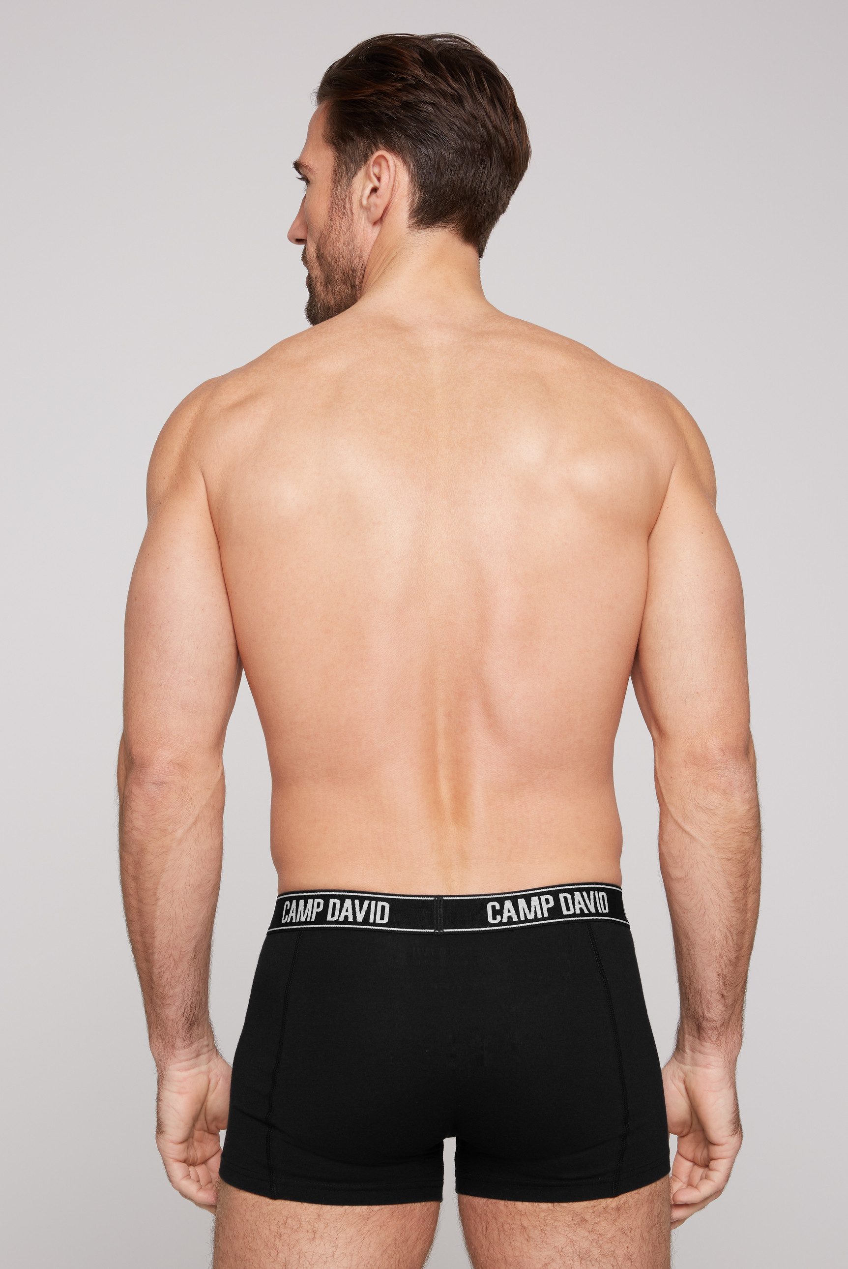 CAMP DAVID Boxershorts (Packung, 2-St) im 2er- Pack mit Logobund