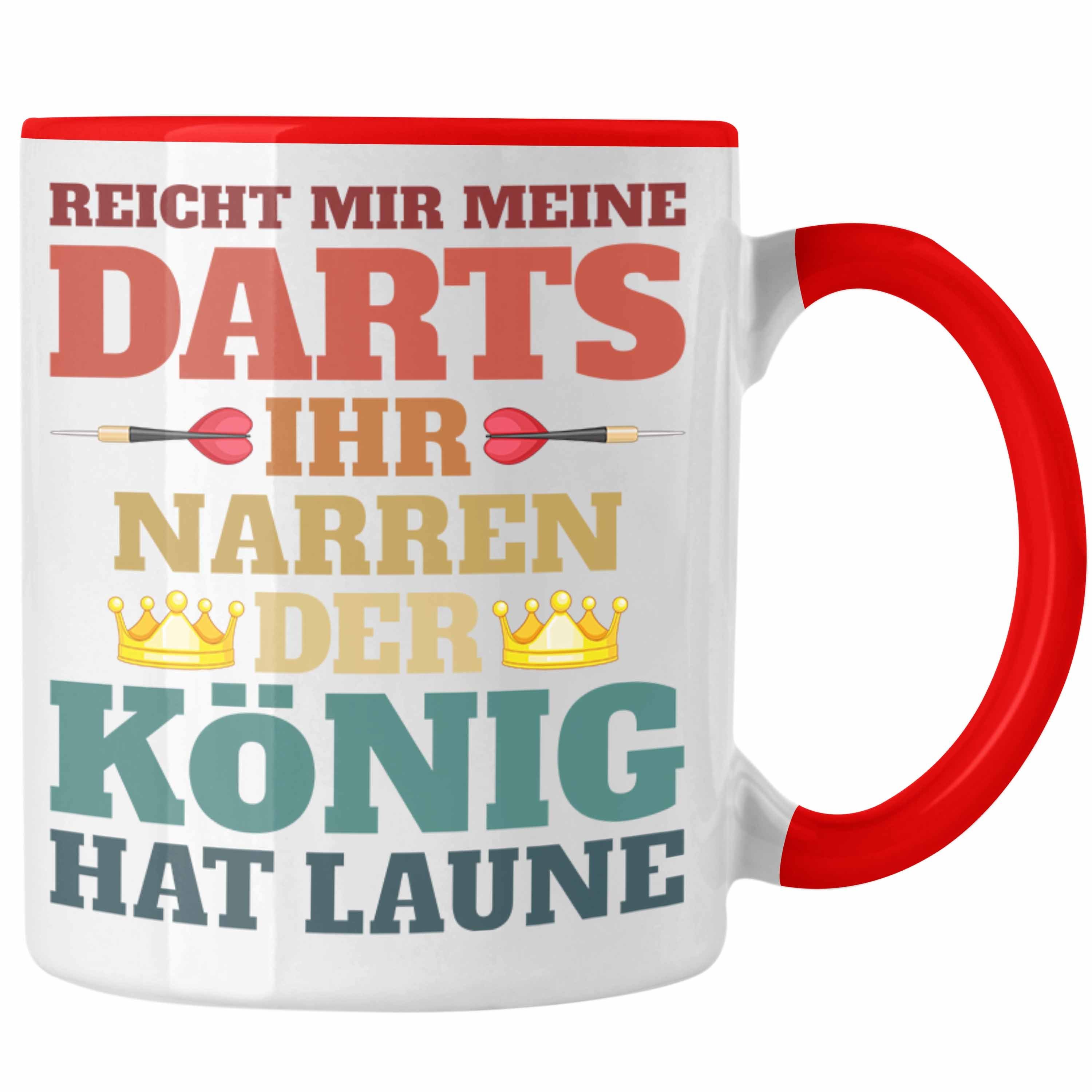 Trendation Tasse Trendation - Dart Tasse Dartpfeil Reicht Mir Meine Darts Spruch Männer Dart-Spieler Geschenkidee Rot