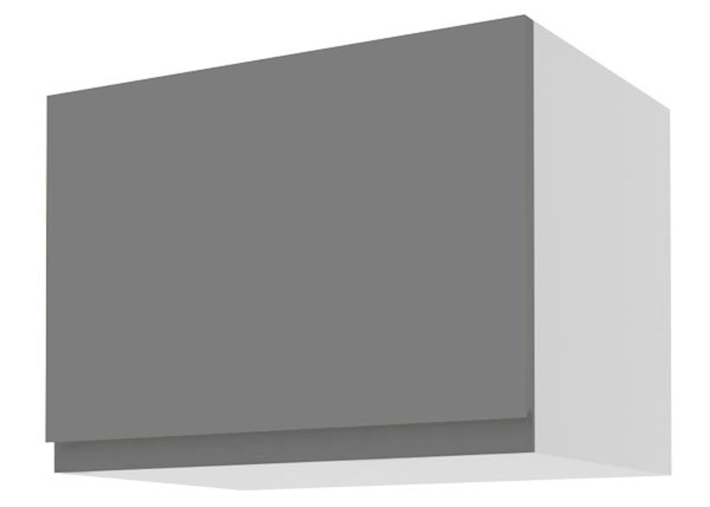 Feldmann-Wohnen Klapphängeschrank Avellino 50cm Front- und Korpusfarbe wählbar grifflos mit Klappe stone grey Acryl matt | Hängeschränke