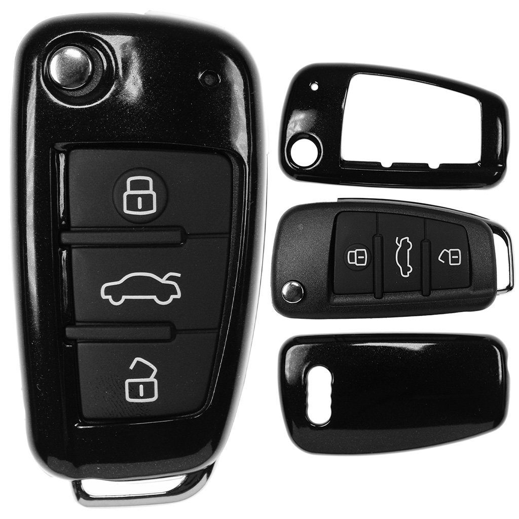 mt-key Schlüsseltasche Autoschlüssel Hardcover Schutzhülle Metallic Schwarz günstig online kaufen