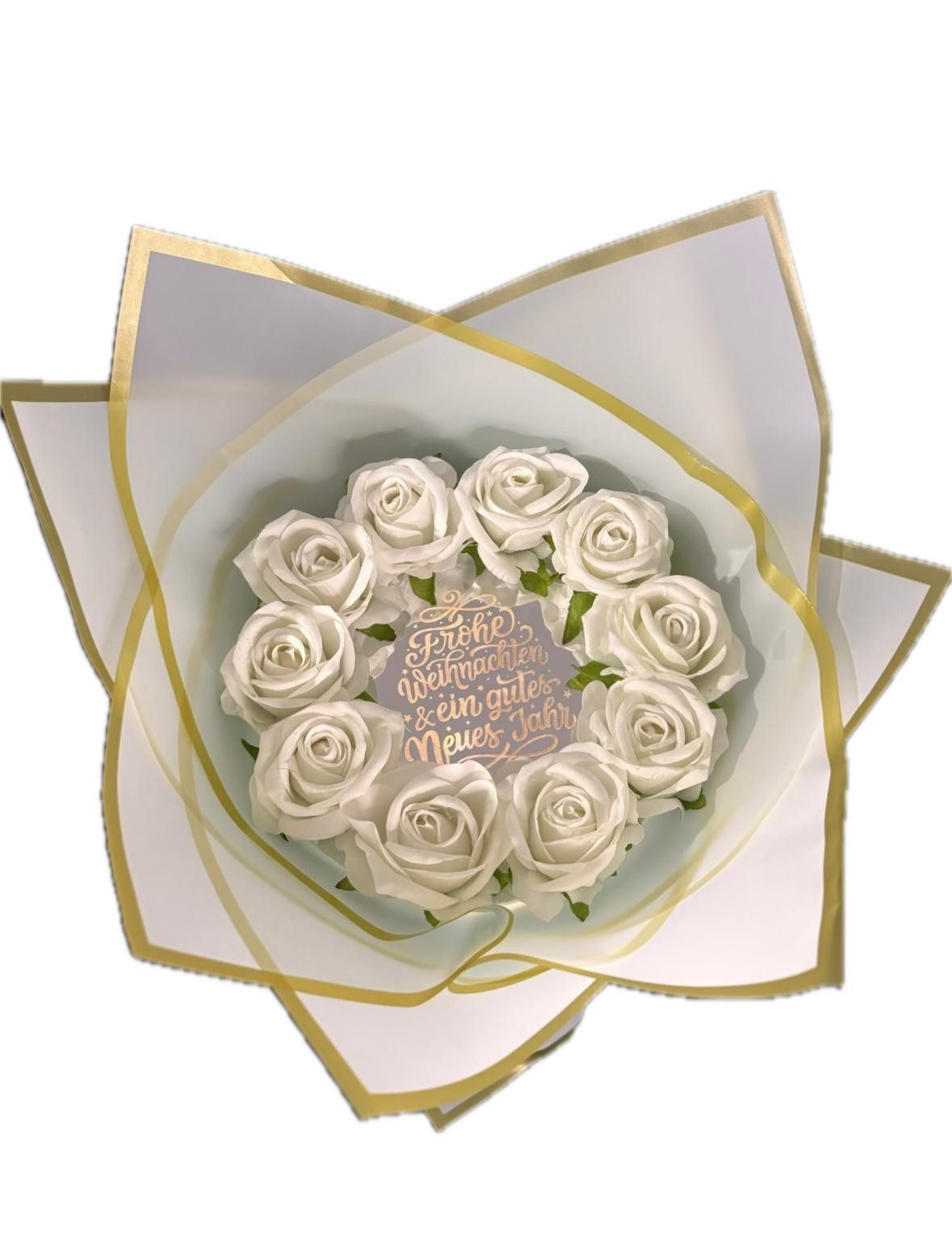 Kunstblumenstrauß Blumenstrauß / Rosen / Bouquets / Blumen / Künstliche Blume LED, M-Diamant, LED-Beleuchtung, Acrylspiegel mit Gravur, Geschenkverpackung