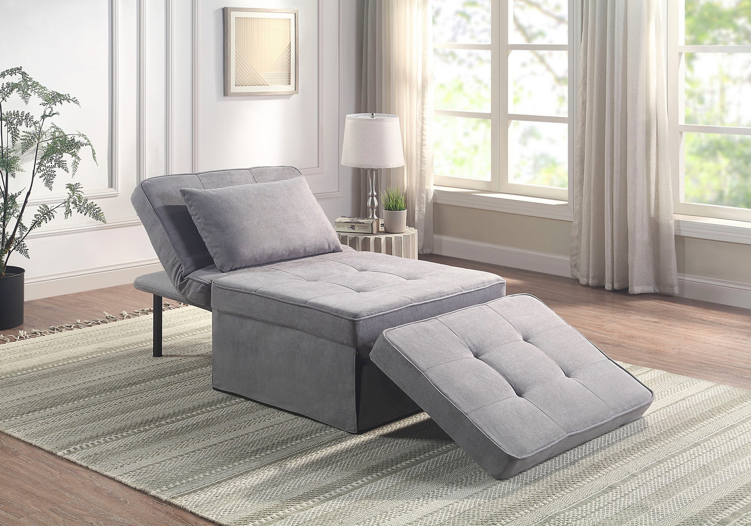 ATLANTIC HOME COLLECTION Schlafsofa FINN wandelbar zum Loungesessel, Relaxliege - Einrichtungsbeispiel