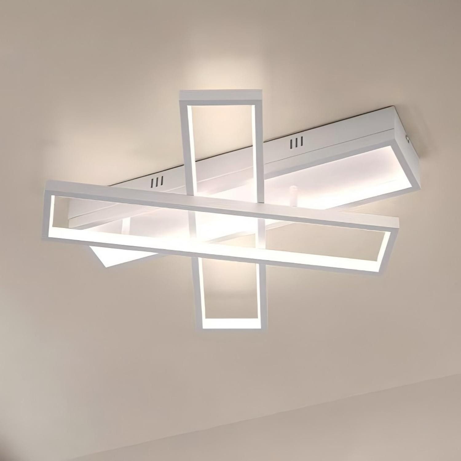 ZMH LED Deckenleuchte Dimmbar Innen Kronleuchter für Wohnzimmer Büro Küche, LED fest integriert