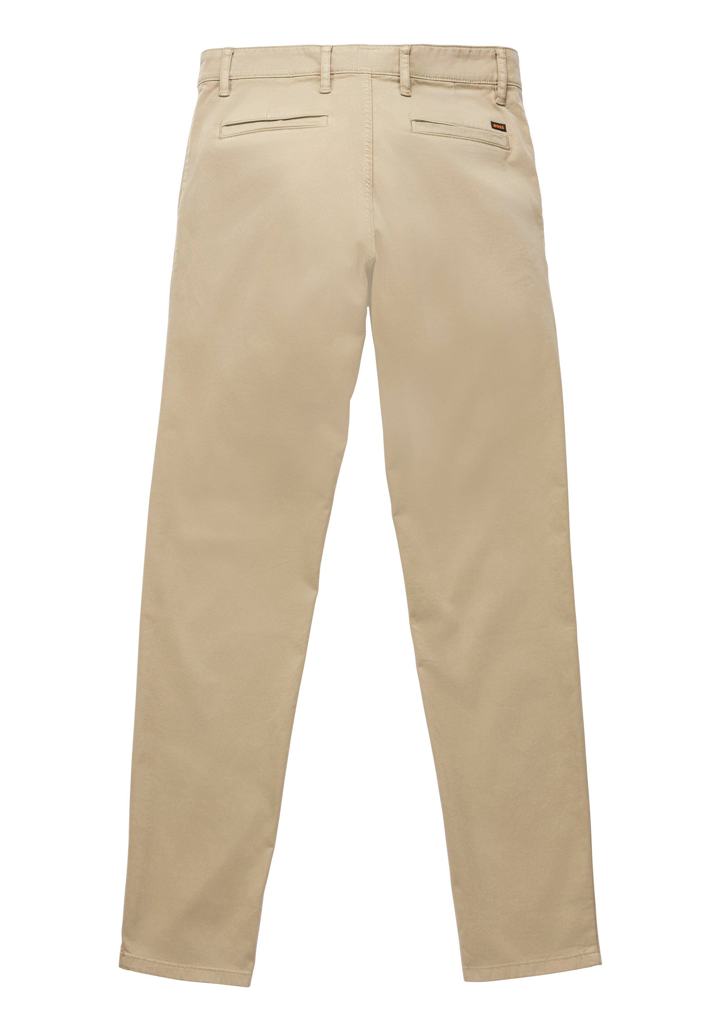 BOSS ORANGE Chinohose tapered mit BOSS Logo hinten