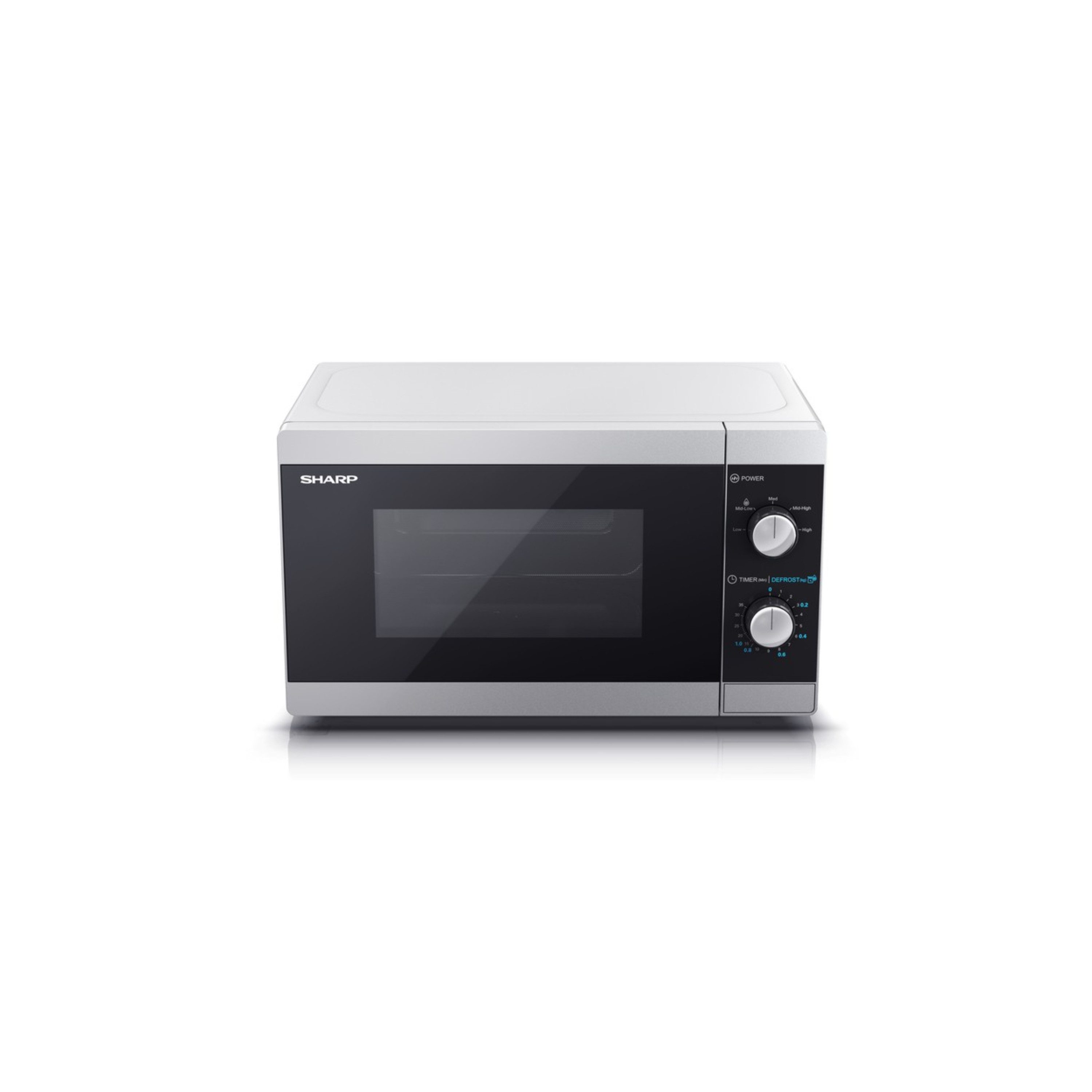 Sharp Mikrowelle, Netzbetrieb, 800 Watt, 20 Liter, 5 Leistungsstufen