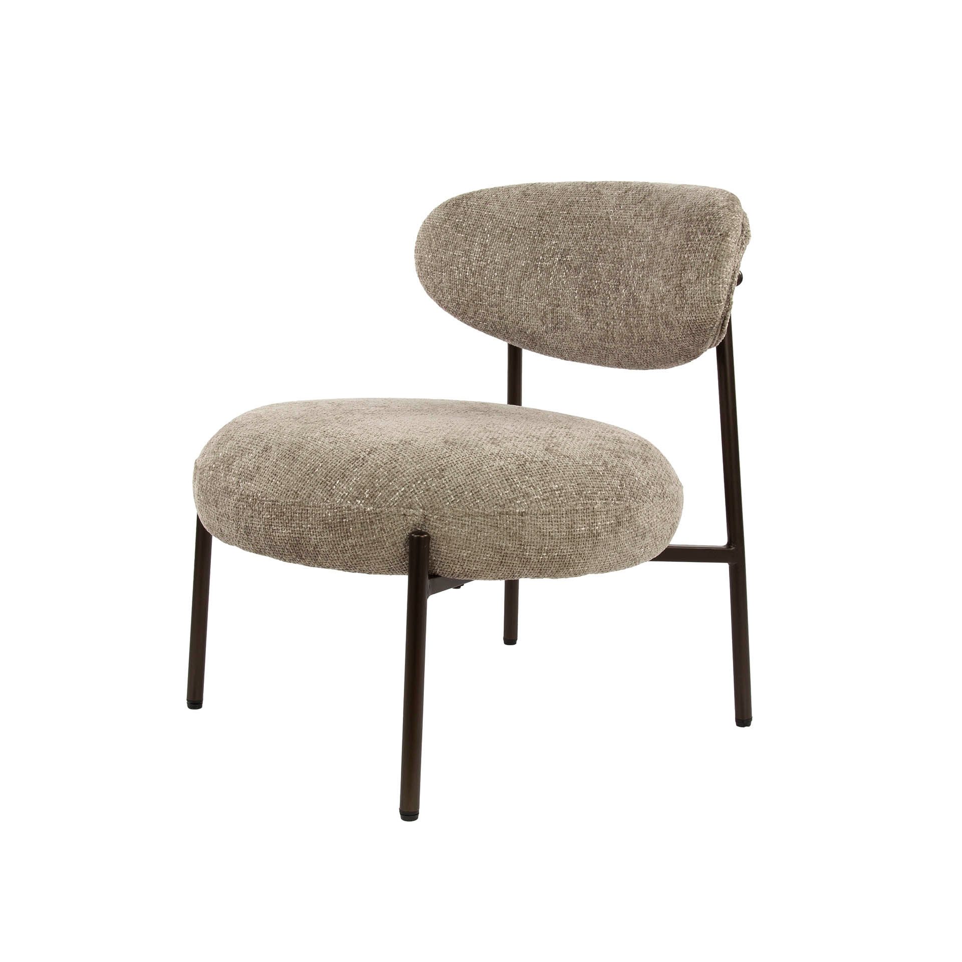 Vintagehaus Cocktailsessel Retro Round in erdigen günstig online kaufen