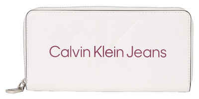 Calvin Klein Jeans Geldbörse SCULPTED ZIP AROUND MONO, mit großflächigem Markenlogo vorne