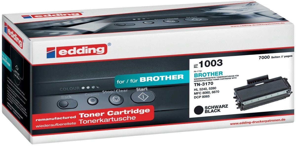 edding Tonerpatrone Toner kompatibel mit Brother TN 3170 black