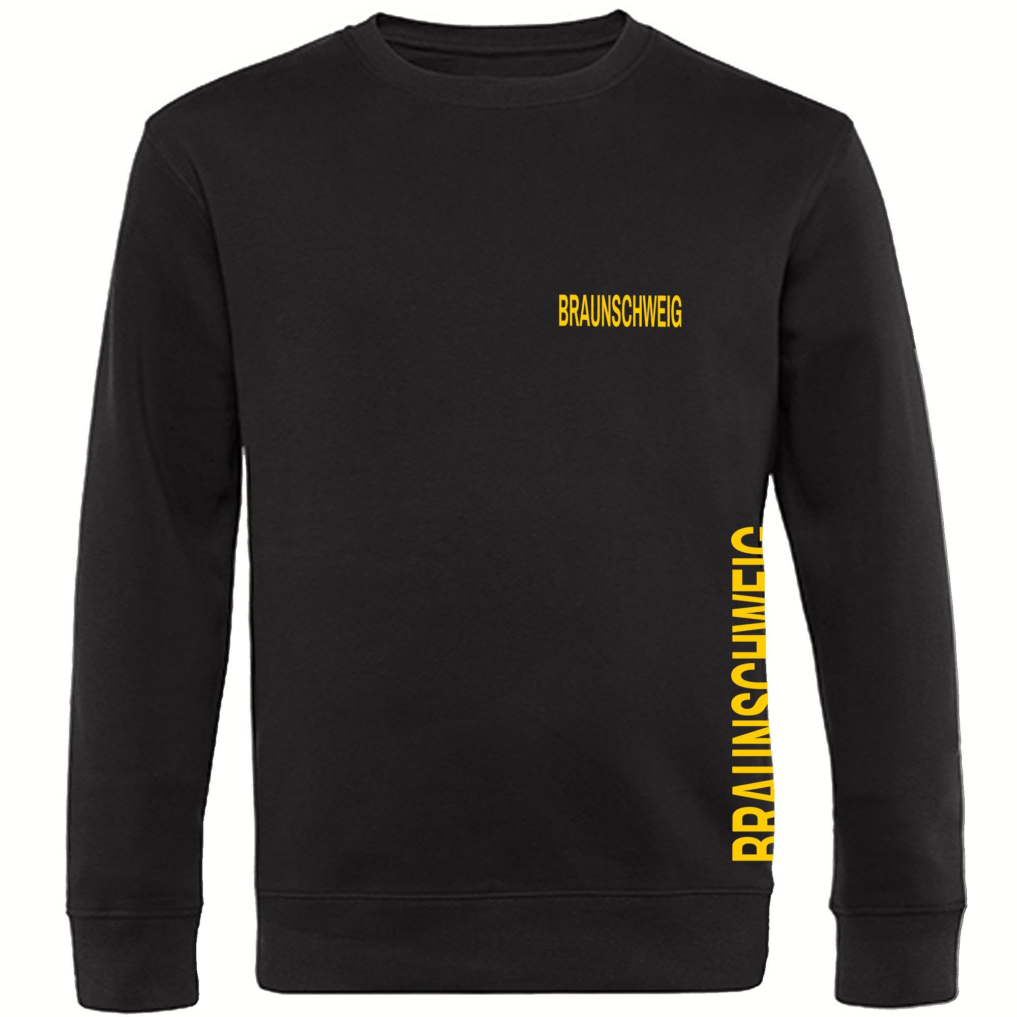 multifanshop Sweatshirt Braunschweig - Brust & Seite - Pullover