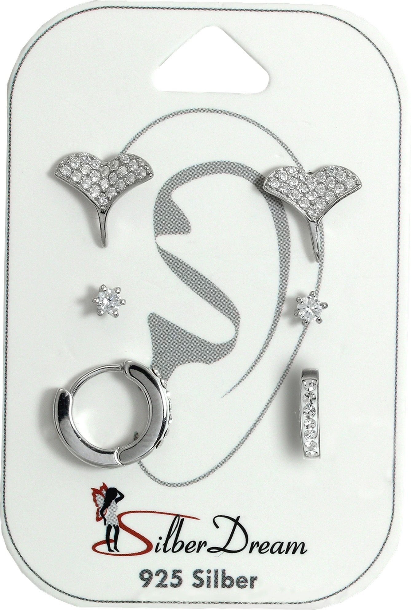 Paar Ohrstecker SilberDream Zirkonia 3er Set Ohrringe