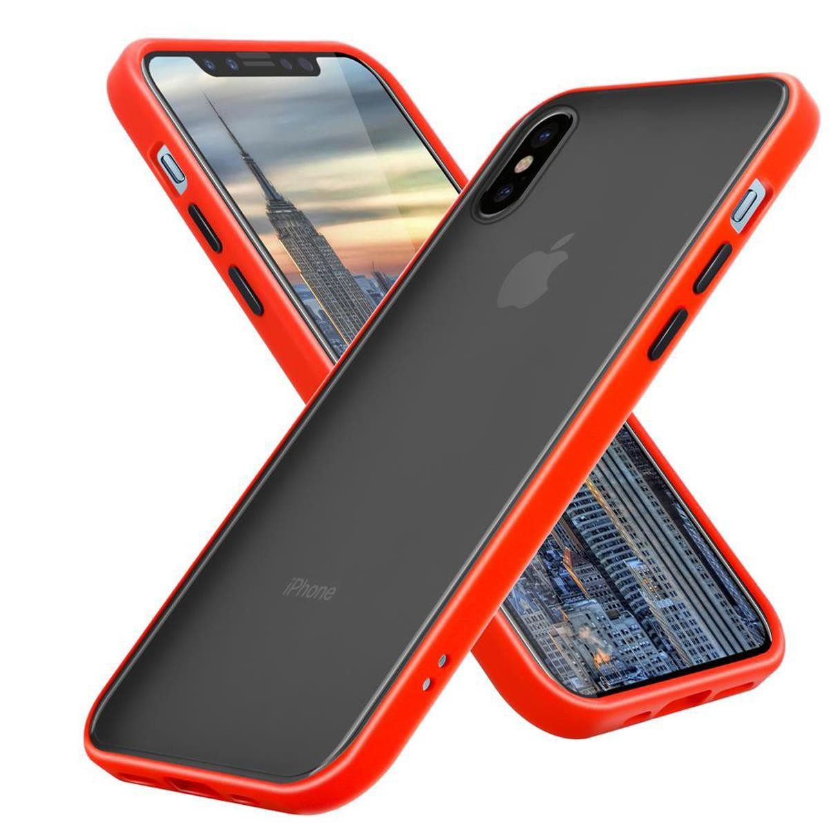 Cadorabo Handyhülle für iPhone X / XS Hülle Apple iPhone X / XS, Handy Schutzhülle - Hülle - Ultra Slim Hard Cover Case - Bumper