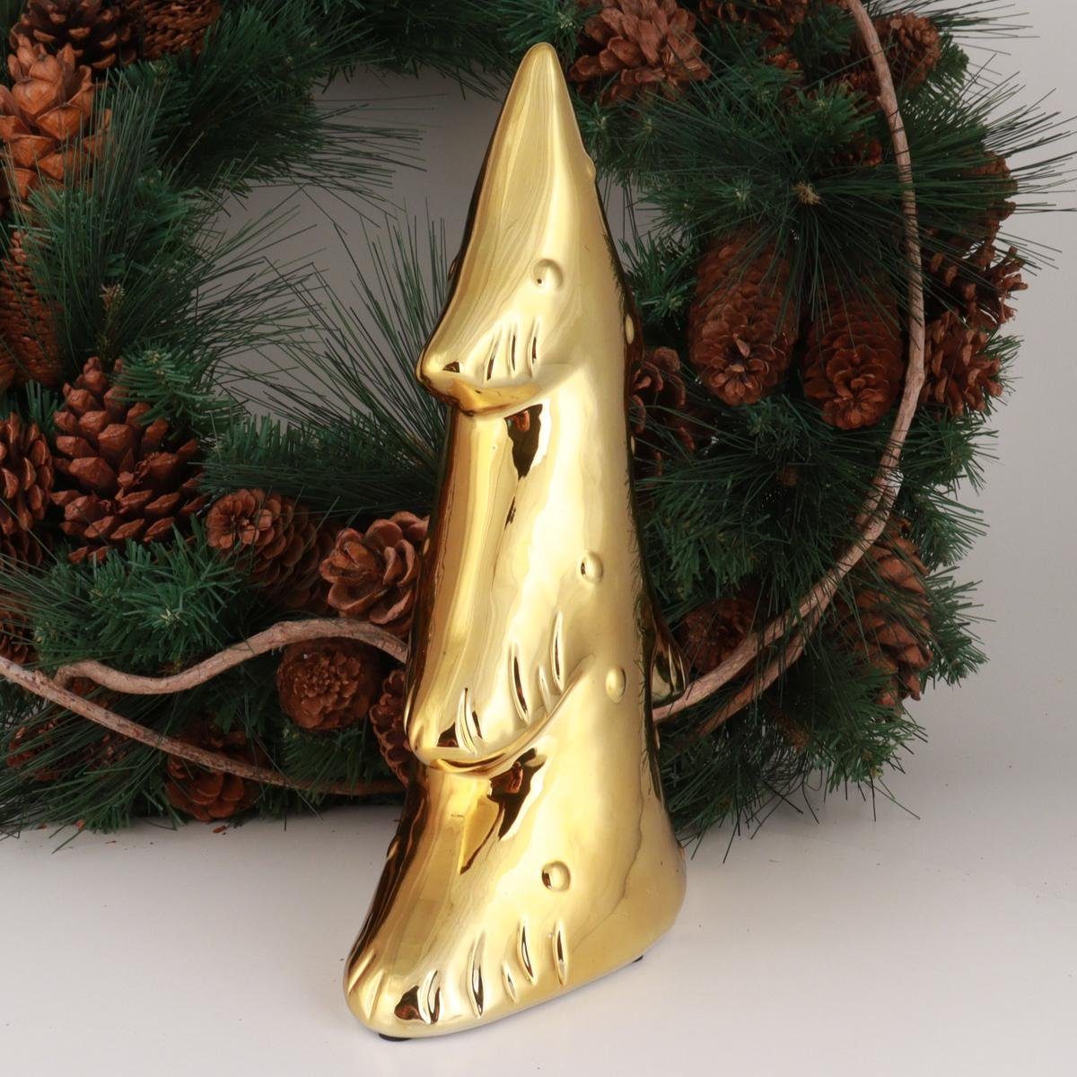 440s Weihnachtsfigur 440s Tannenbaum goldfarben ca. H 30 cm (Stück)
