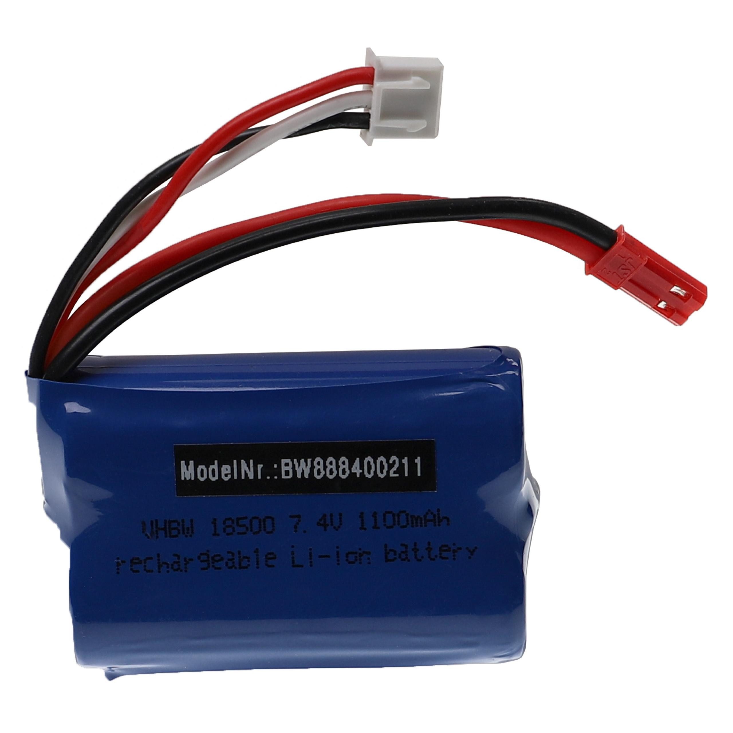 vhbw Akku passend für Huanqi 827, 823, 871 Fernbedienung / Beleuchtung / Akku Akku 1100 mAh (7,4 V, 1 St), Leistungsfähiger Austausch-Akku für Ihre RC Modelle, Wiederaufladbar