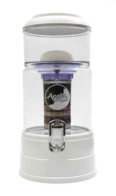 AcalaQuell Aktivkohlefilter Mini mit Glastank in kristallklar, Zubehör für AcalaQuell Mini, passend für Singles und Paare