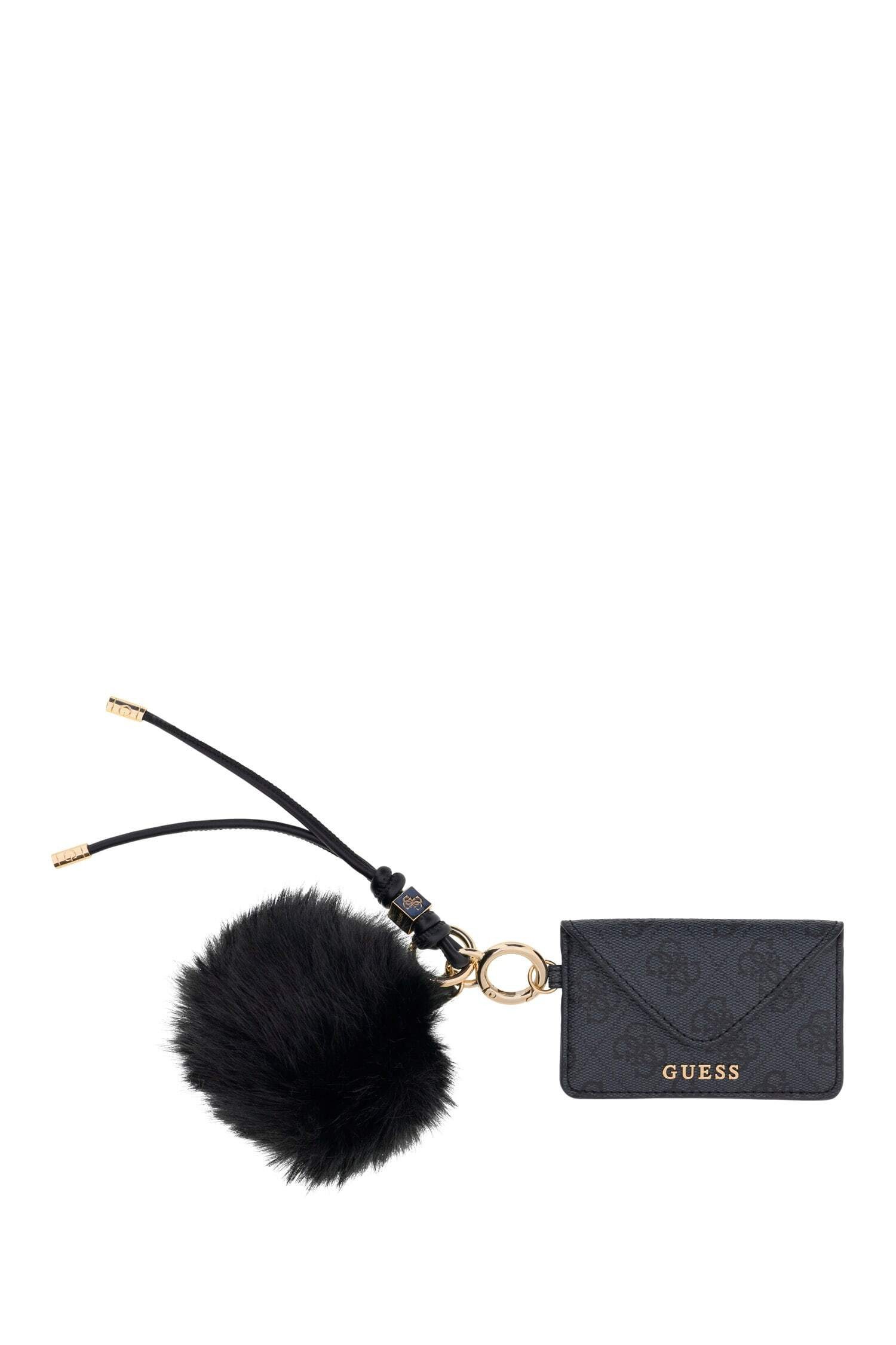 Guess Schlüsselanhänger YVONNE LOGO KEYRING, Taschen-Charm, Bag Charm mit Quaste