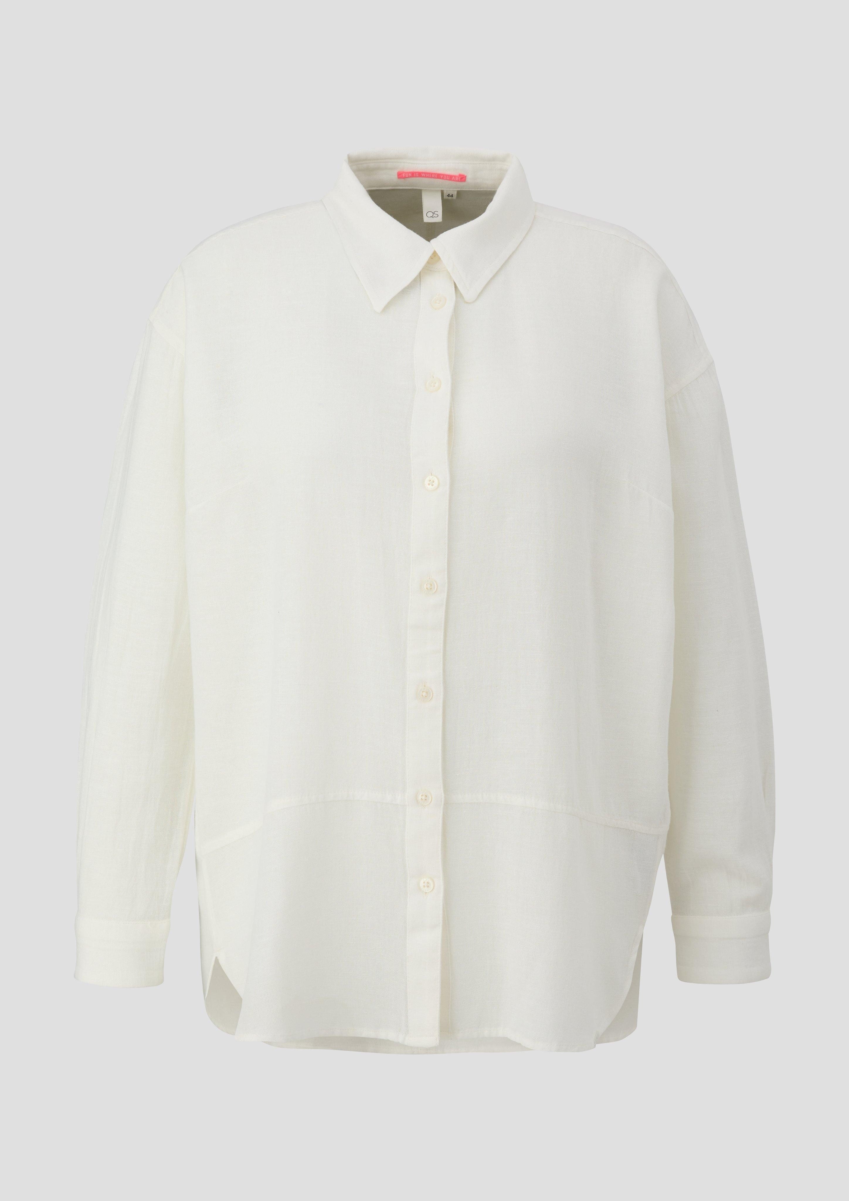 Langarmbluse Oversized Bluse aus Viskosemix