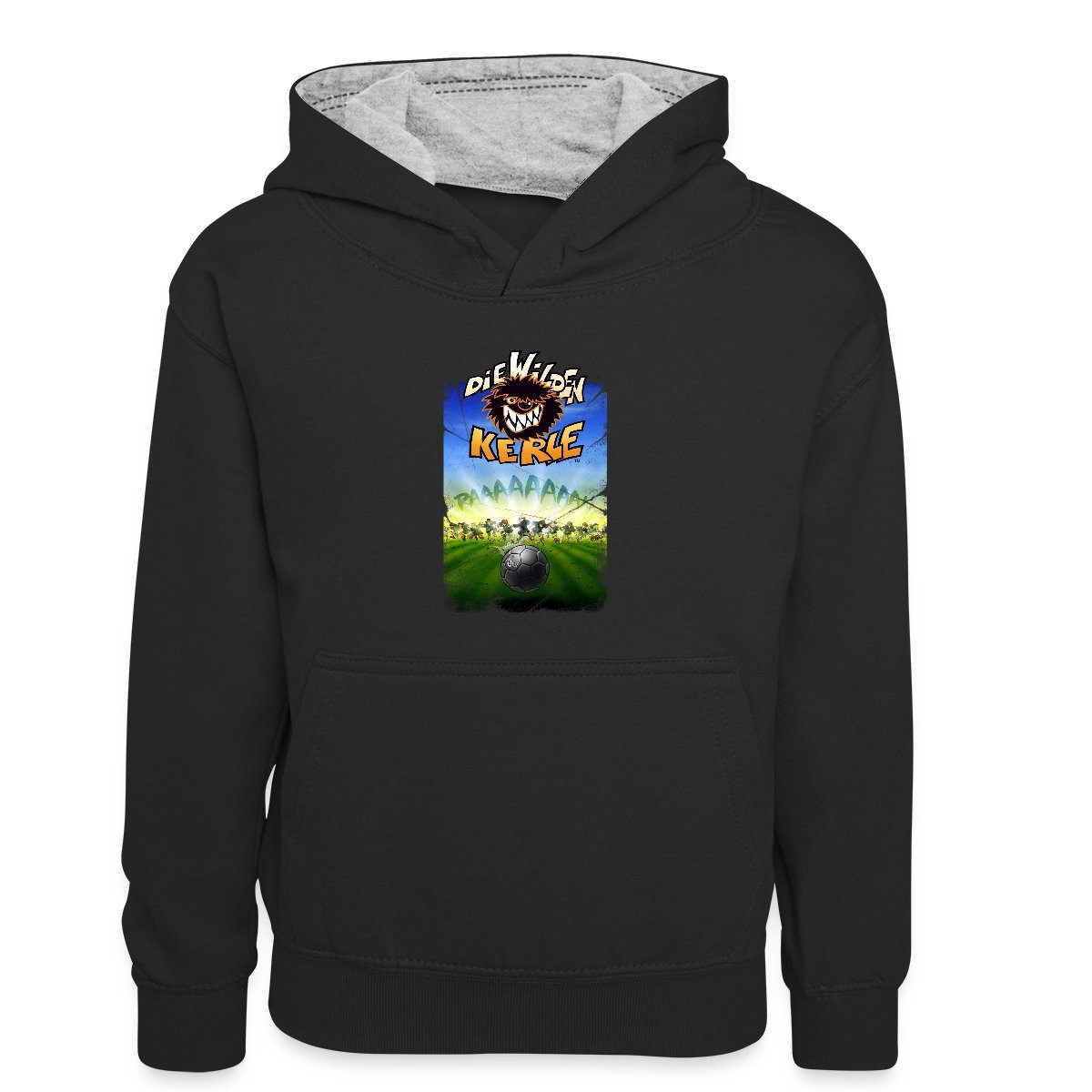Hoodie Die Wilden Kerle Angriff Kinder Kontrast-Hoodie
