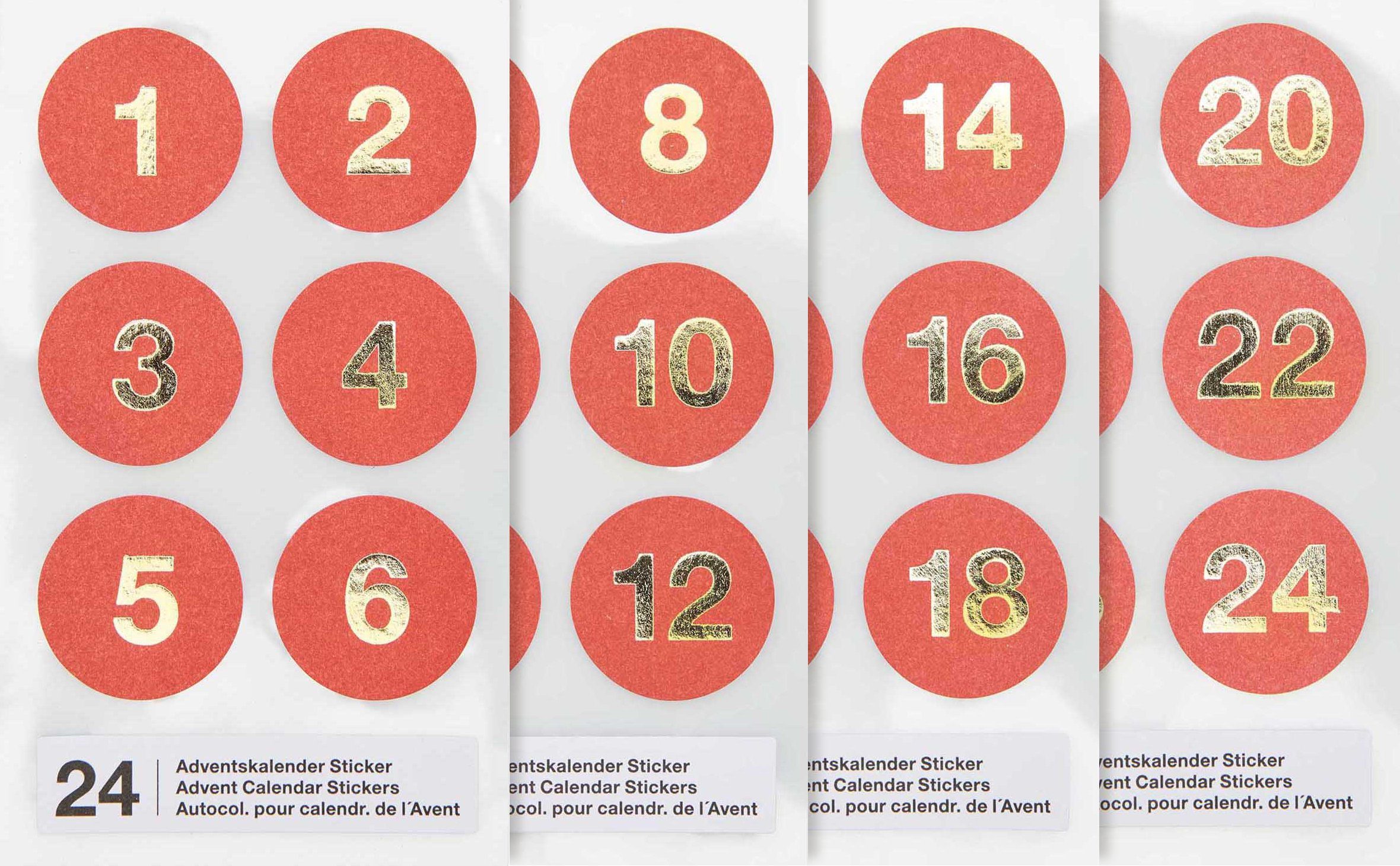 Rico Design Adventskalender ignore, Ø 2,8 cm, 4 Bogen