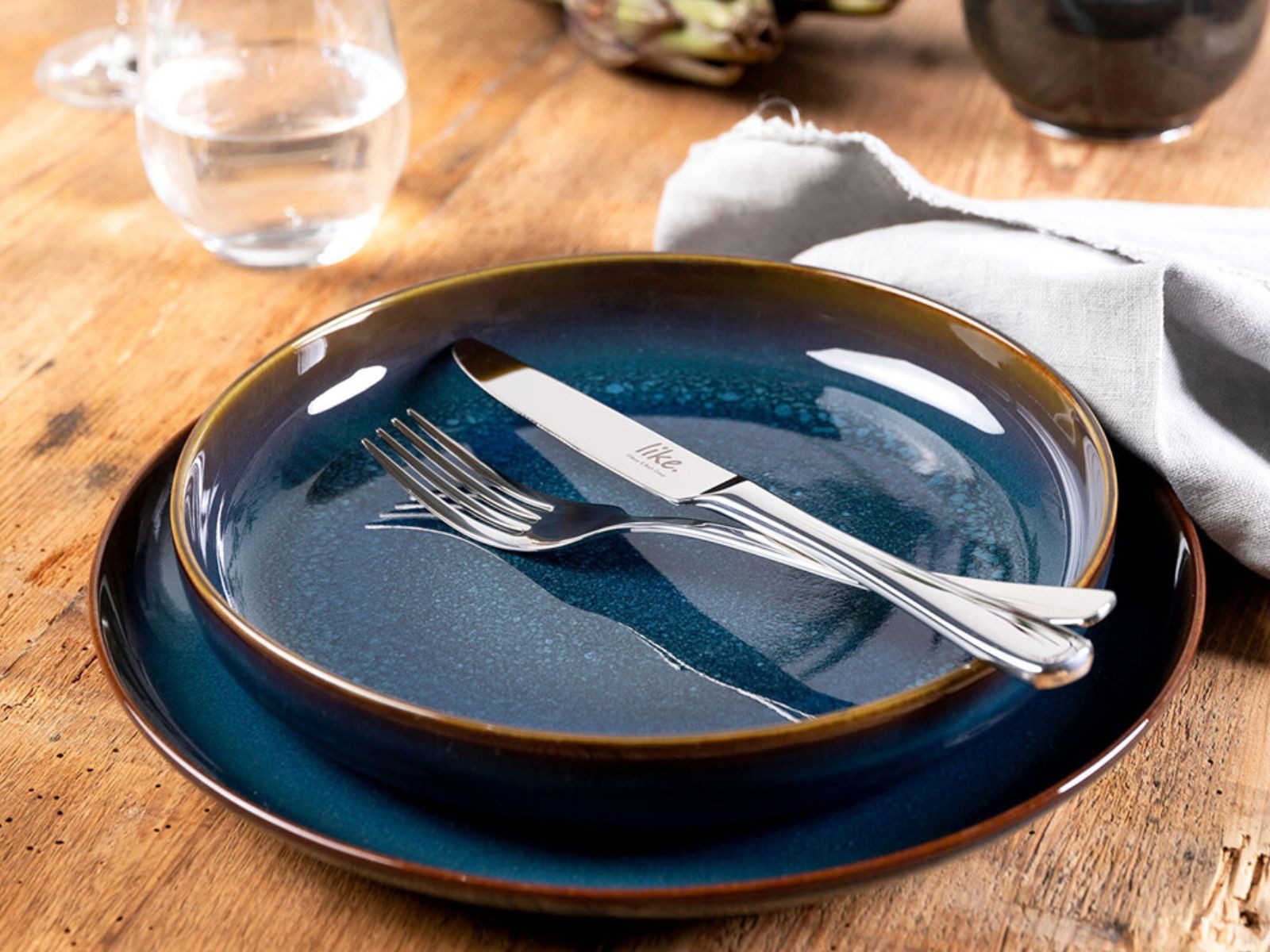 like. by Villeroy & Boch Tafelservice Crafted denim Tafelset 8tlg, Premium Porcelain