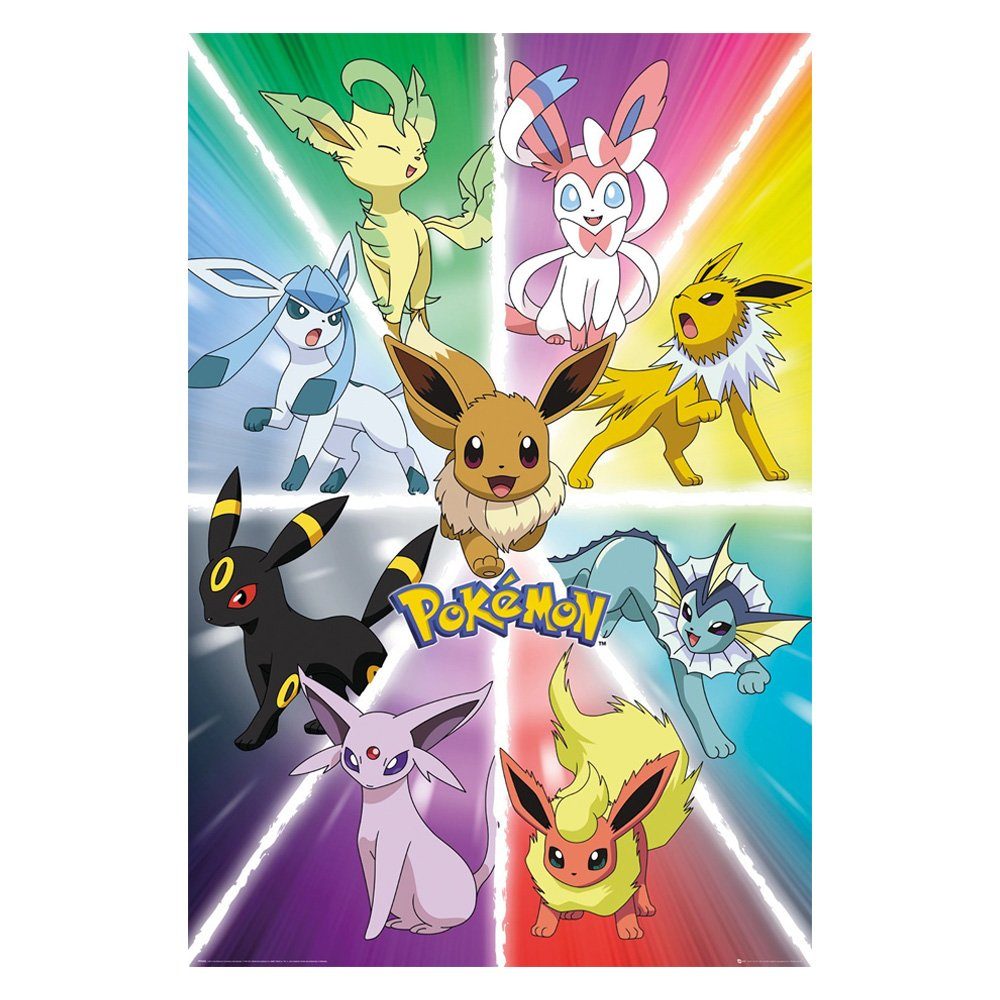 GB eye Плакат Eevee Evolution Maxi Плакат - Pokémon, Eevee Evolution