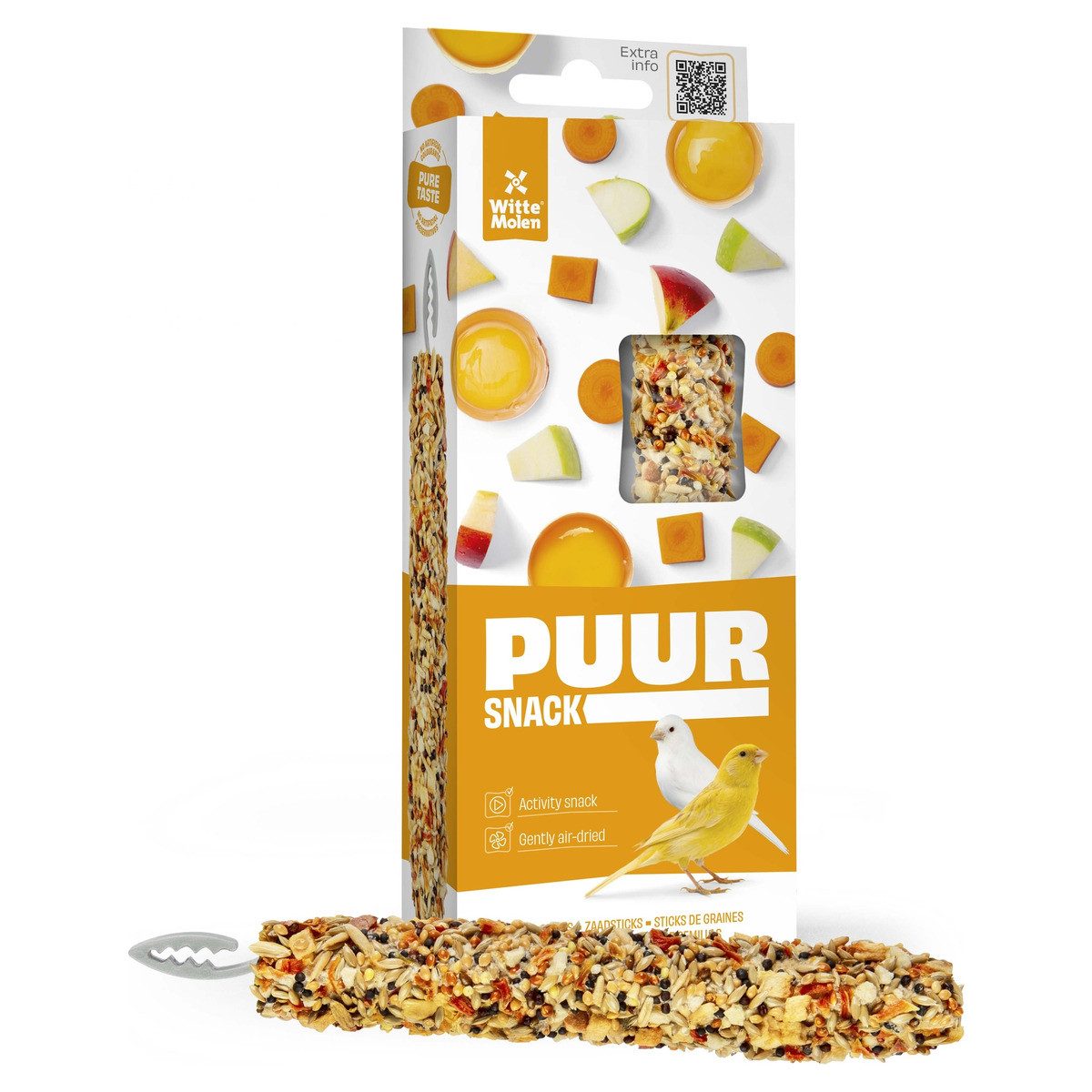 Witte Molen Puur Sticks Kanarien Apfel & Karotte 60 g, Trockenfutter für: Vogel von Witte Molen